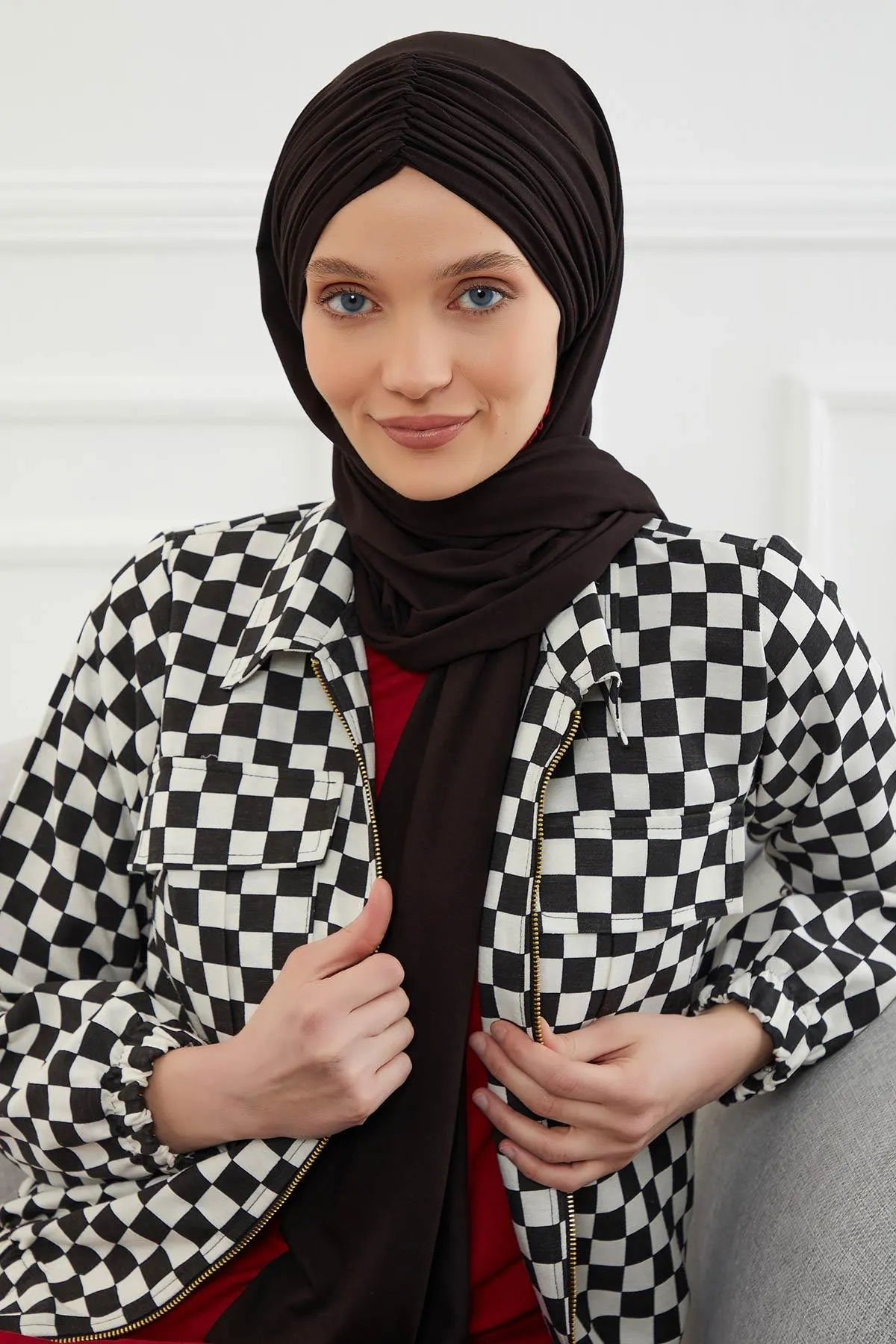 Effortless Instant Cotton Shawl for Women, Instant Cotton Lightweight Hijab Headscarf, Comfortable and Large Women Hijab Shawl,CPS-44