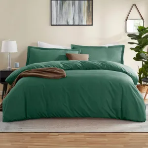 Egyptian Cotton Comforter Cover Set with Button Closure Fitted Sheet