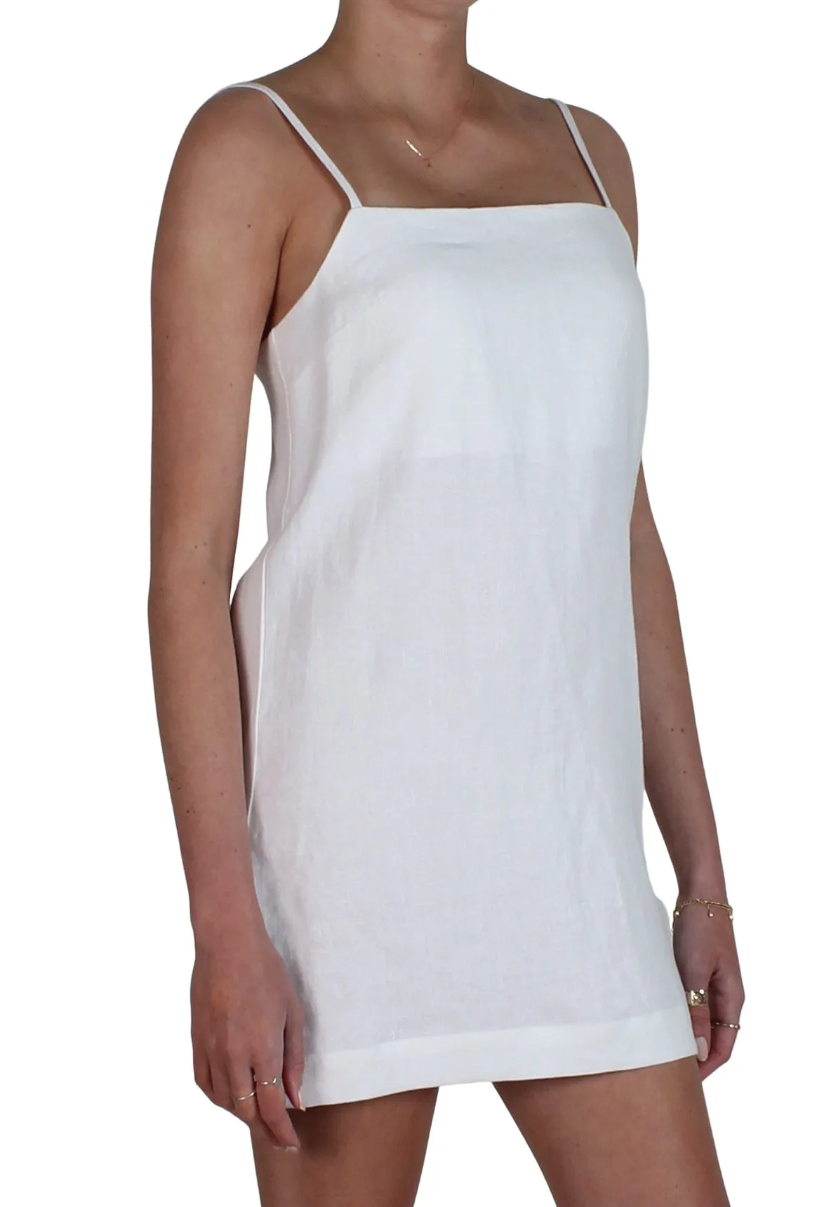 Elba Linen Dress White