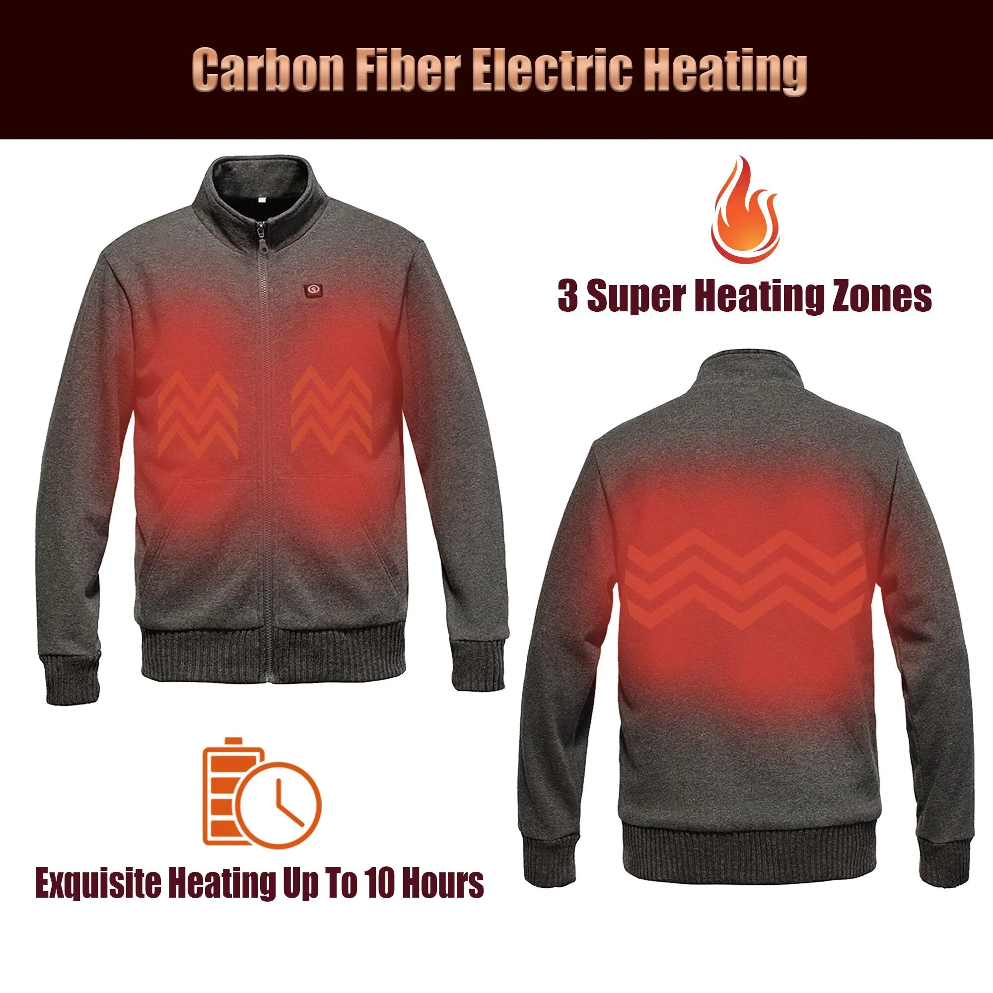 Electric Battery Heated Jacket clothing for Winter Warm