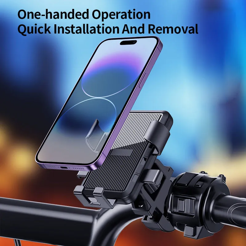 Electric bike mobile phone holder, motorcycle bicycle holder, rider mobile phone, car mounted battery car, shock-absorbing mobile phone holder