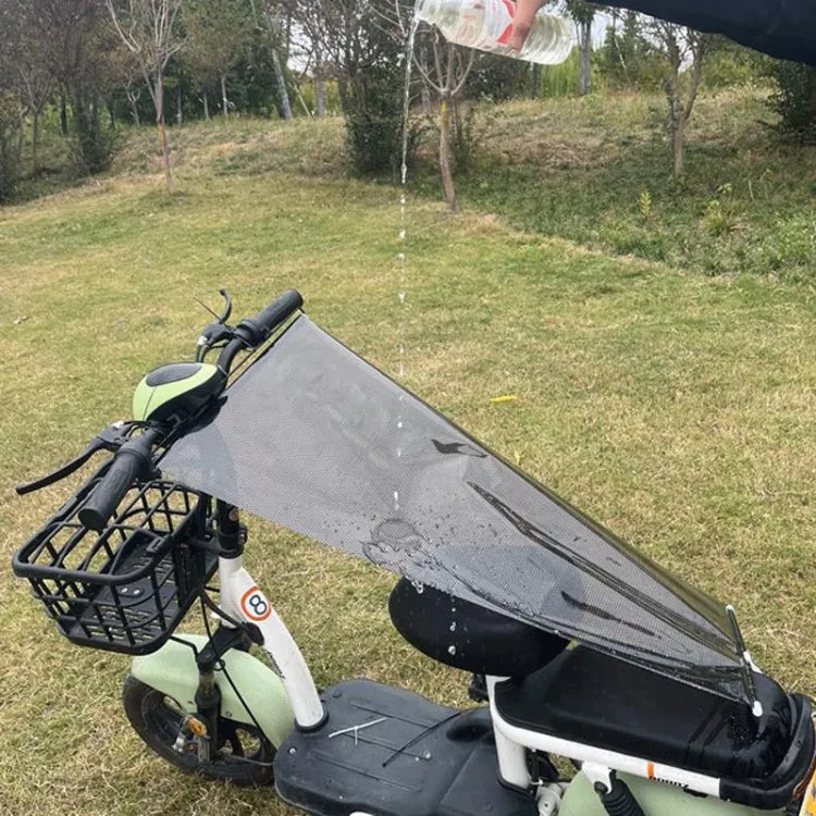 Electric Bike Telescopic Sunshade Rain Shield Motorcycle Rain Cover, Size: 45 x 125cm Silver