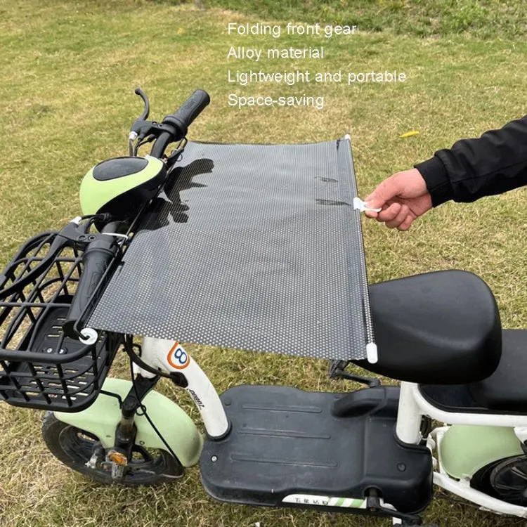 Electric Bike Telescopic Sunshade Rain Shield Motorcycle Rain Cover, Size: 45 x 125cm Silver