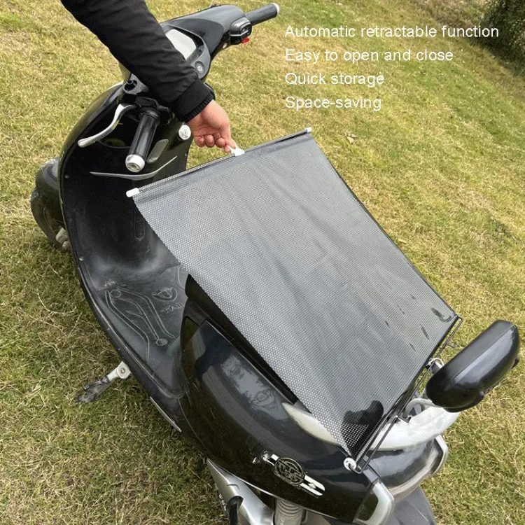 Electric Bike Telescopic Sunshade Rain Shield Motorcycle Rain Cover, Size: 45 x 125cm Silver