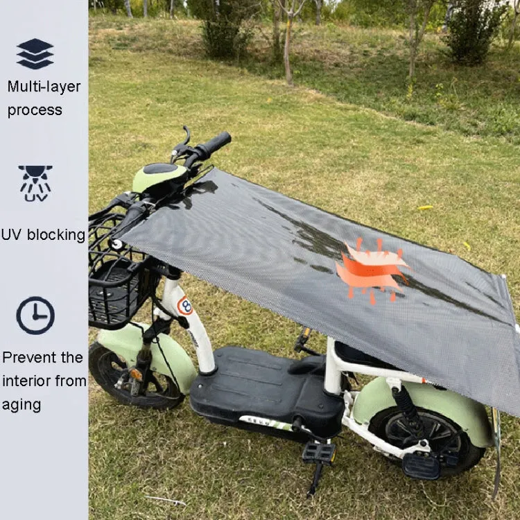Electric Bike Telescopic Sunshade Rain Shield Motorcycle Rain Cover, Size: 45 x 125cm Silver