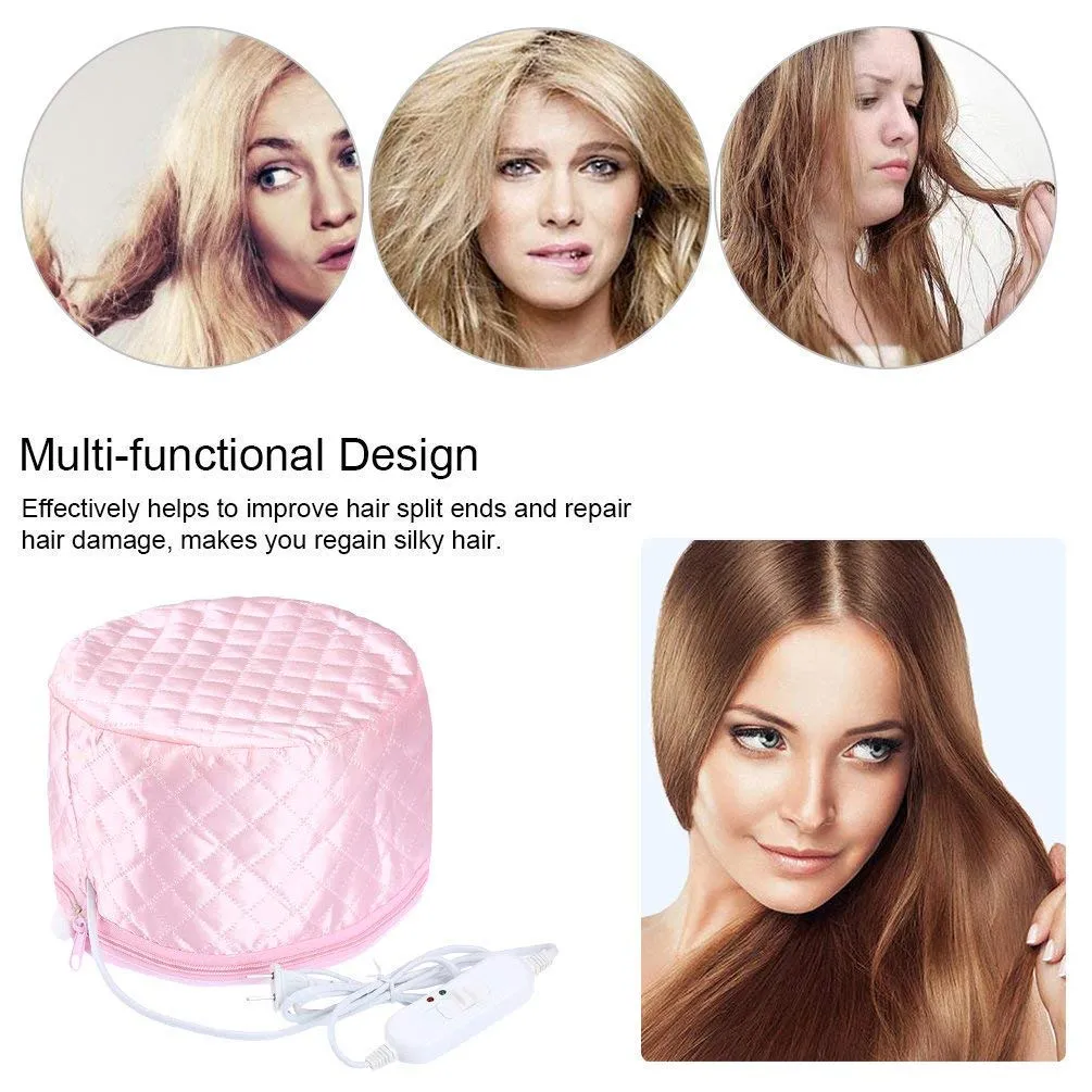 Electrical Thermal Head Hair Spa Cap, Hair Care Thermal Treatment with Beauty Steamer Nourishing Heating Cap, Spa Cap Steamer