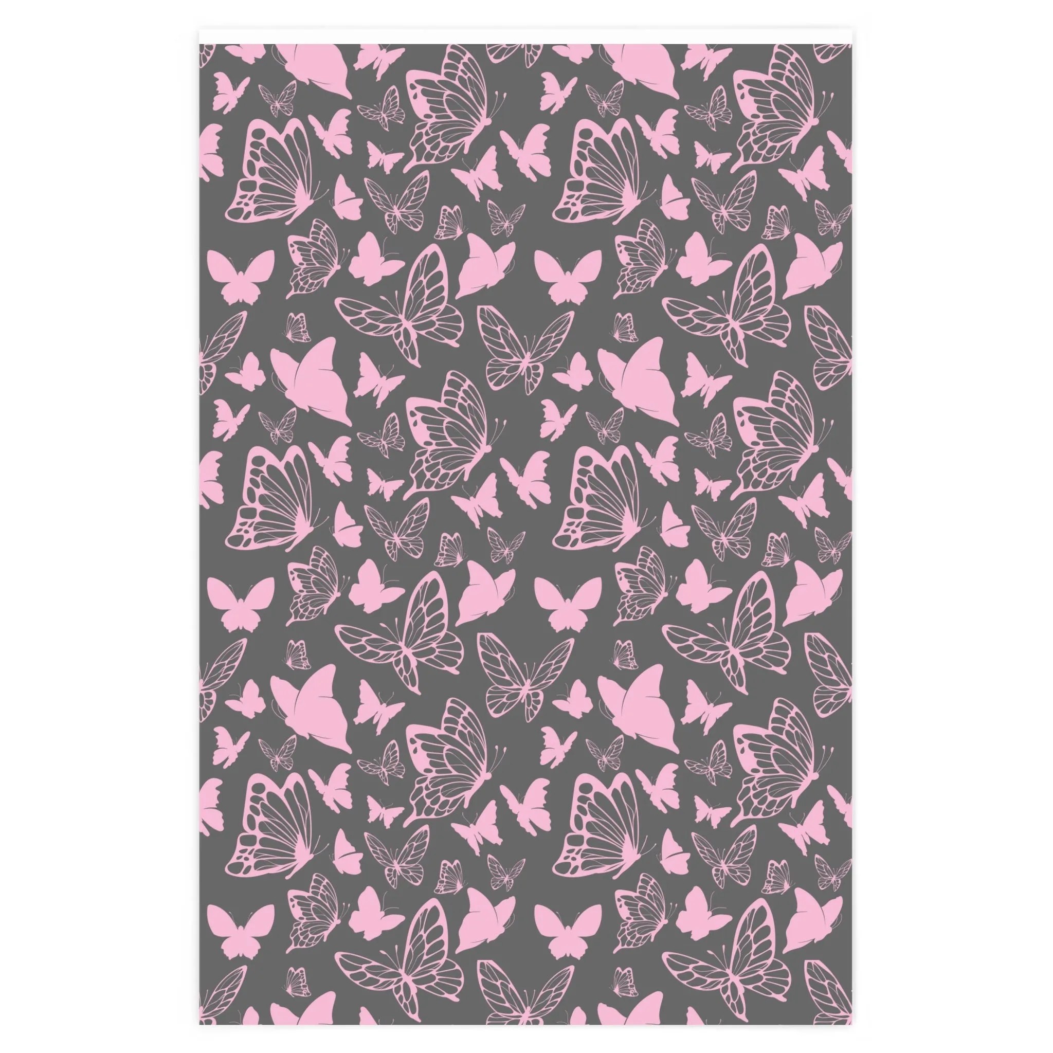 Elegant Butterfly Pattern Gift Wrap - Whimsical Winter Butterflies