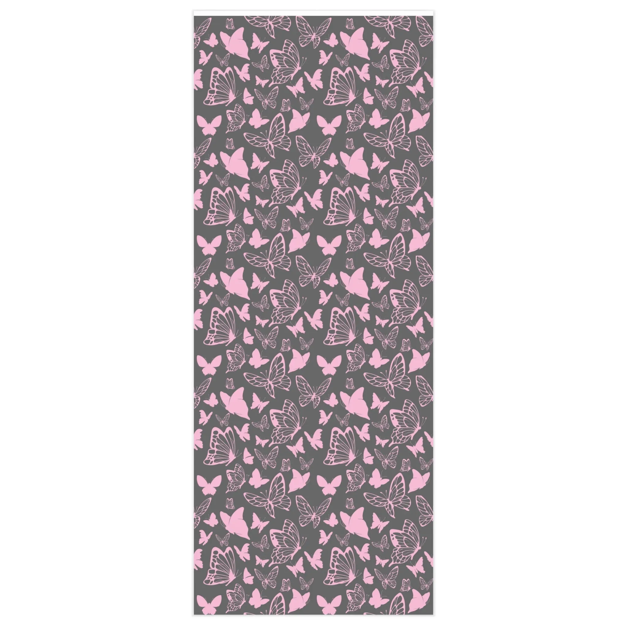 Elegant Butterfly Pattern Gift Wrap - Whimsical Winter Butterflies