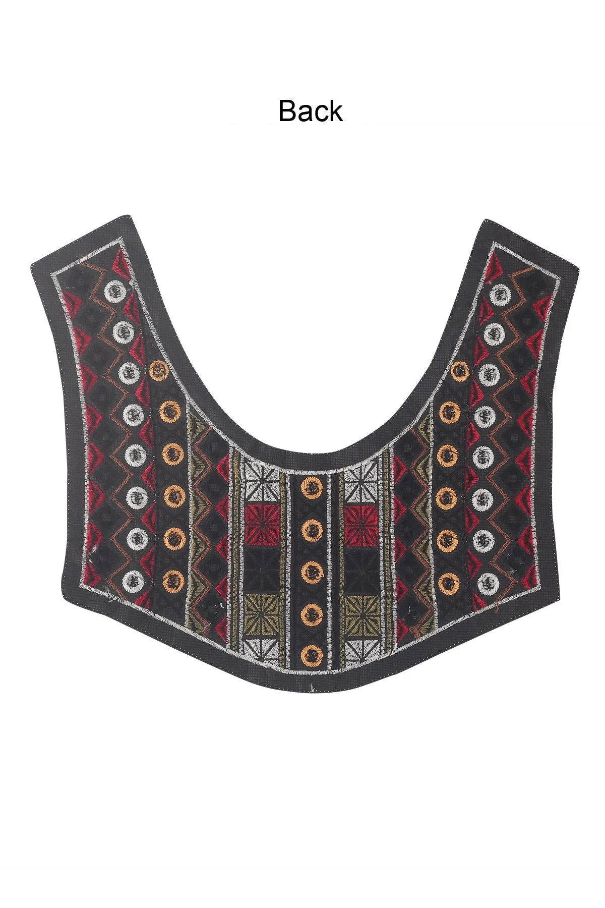 Elegant Mirror Embroidery Neck