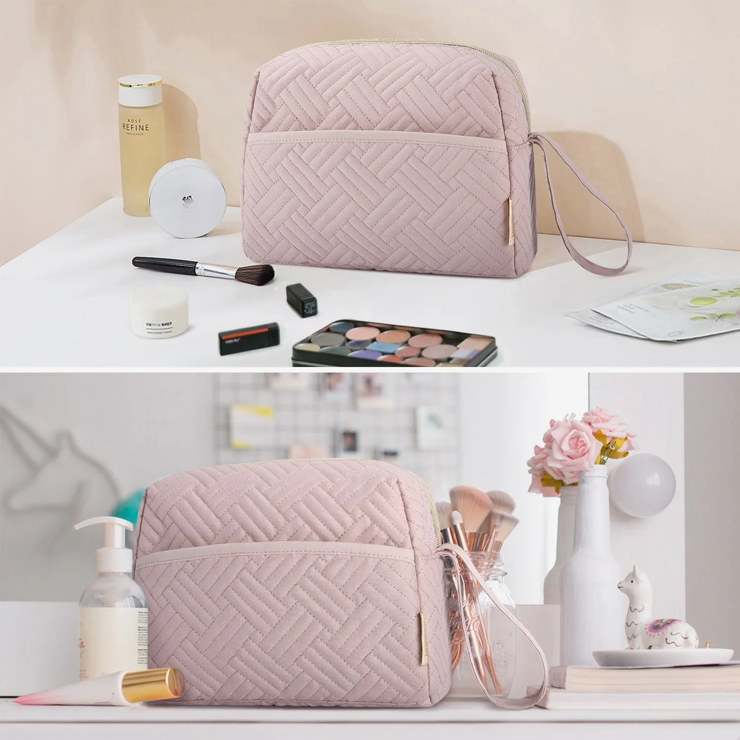 Elegant Roomy Makeup Bag