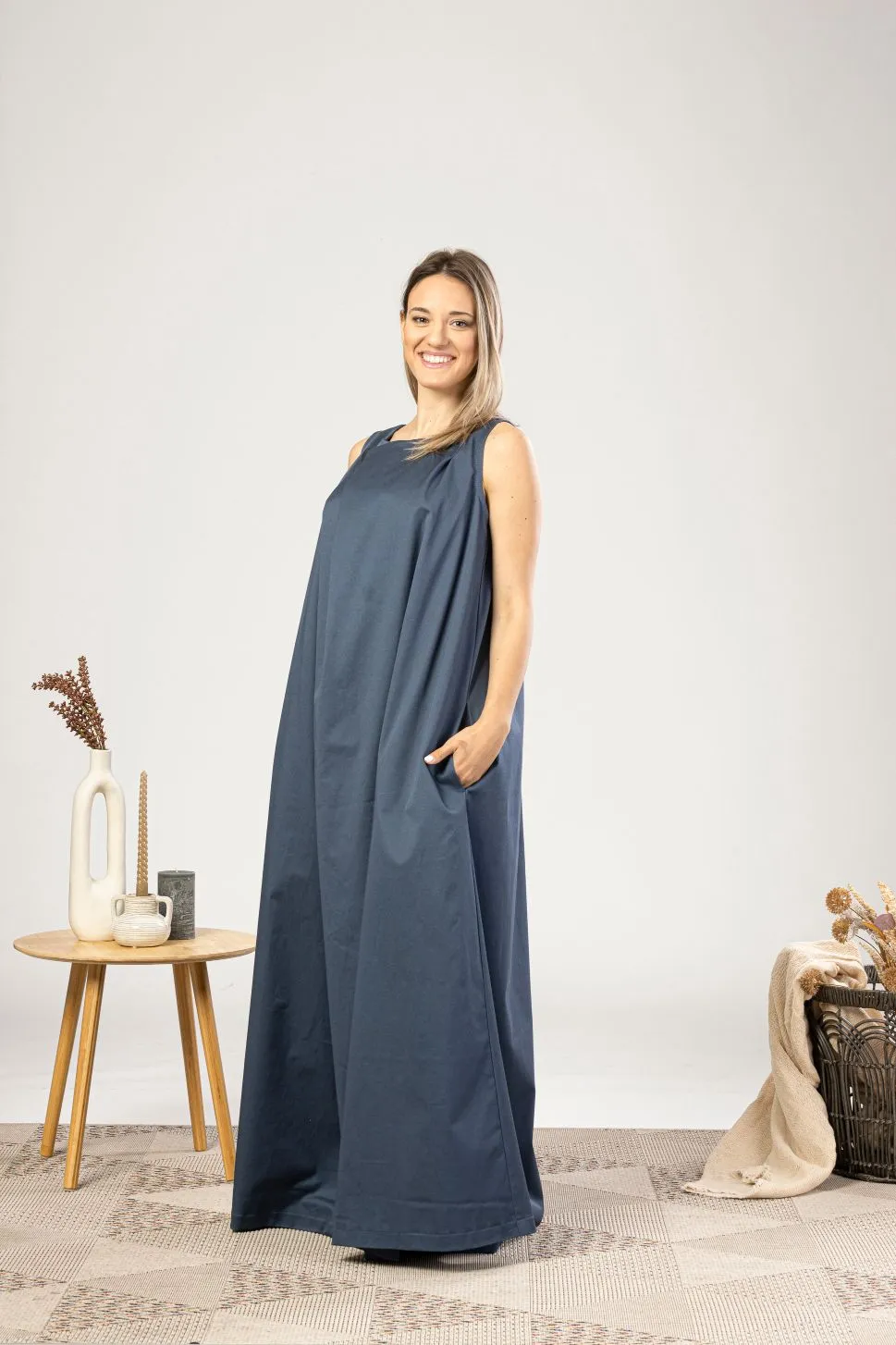 Elegant Trapeze Maxi Summer Dress