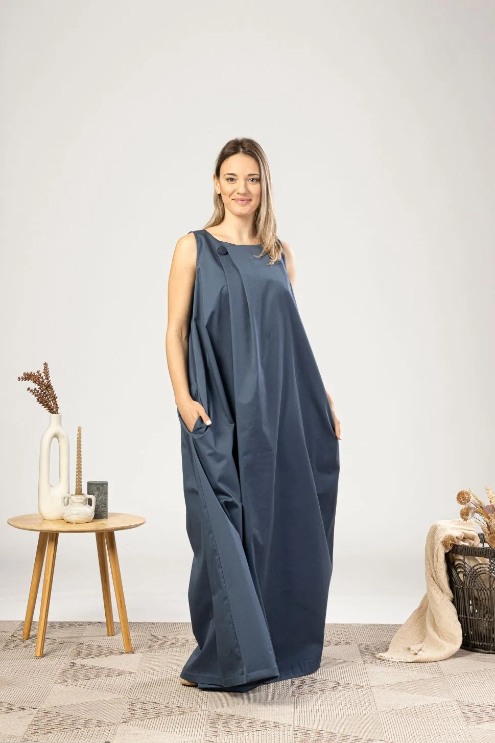 Elegant Trapeze Maxi Summer Dress
