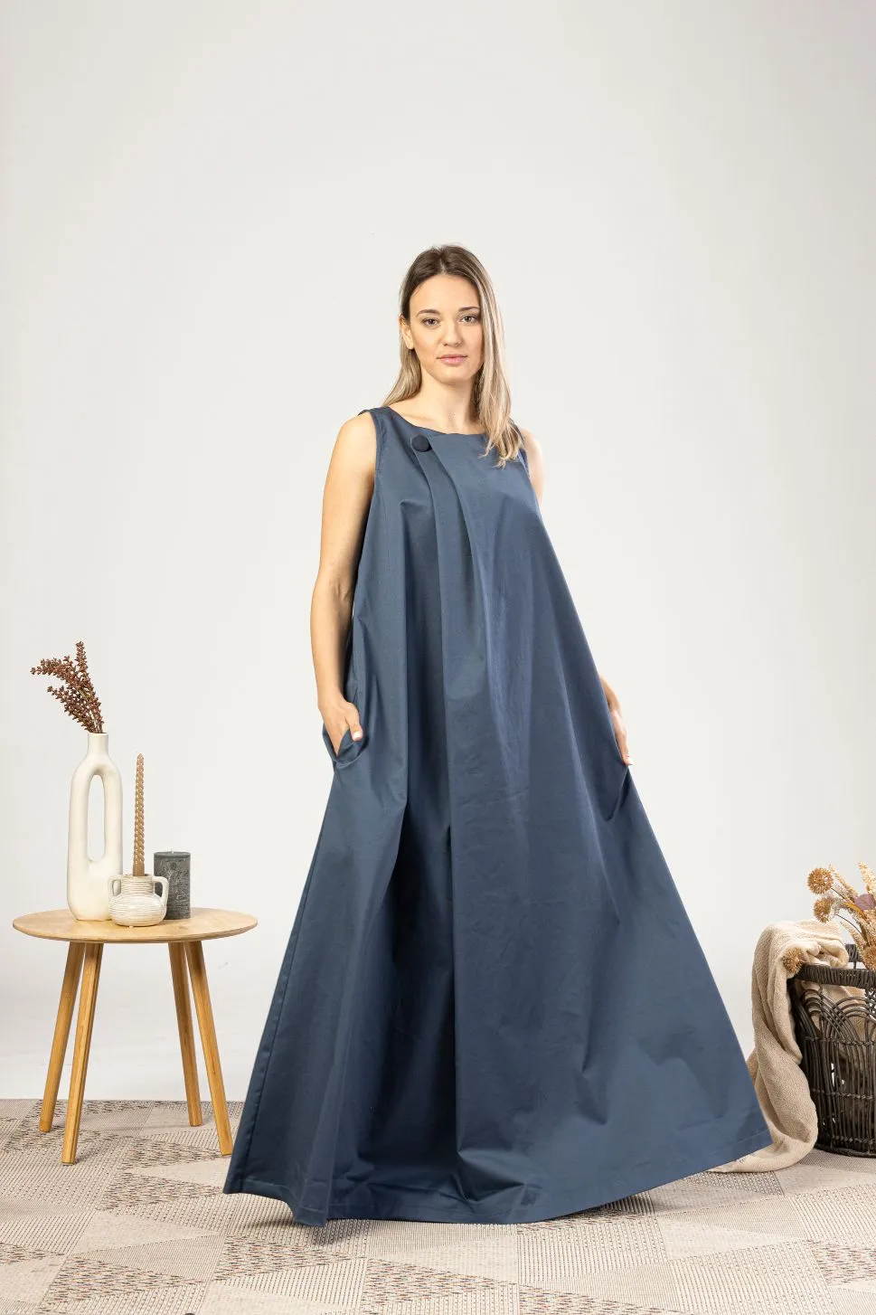 Elegant Trapeze Maxi Summer Dress