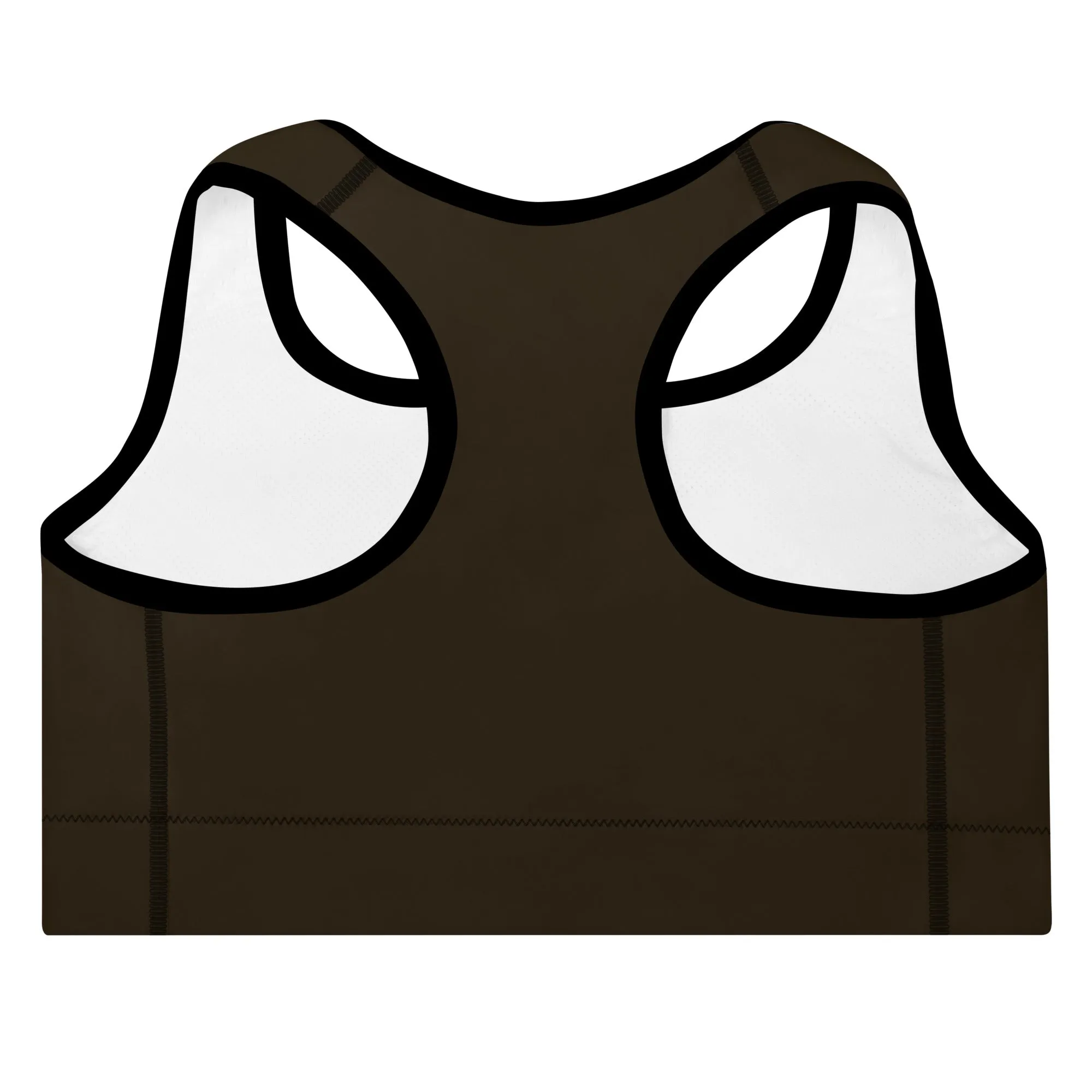 ELEVATED ESSENTIALS, GS LOGO THE PERFECT PADDED SPORTS BRA ESPRESSO