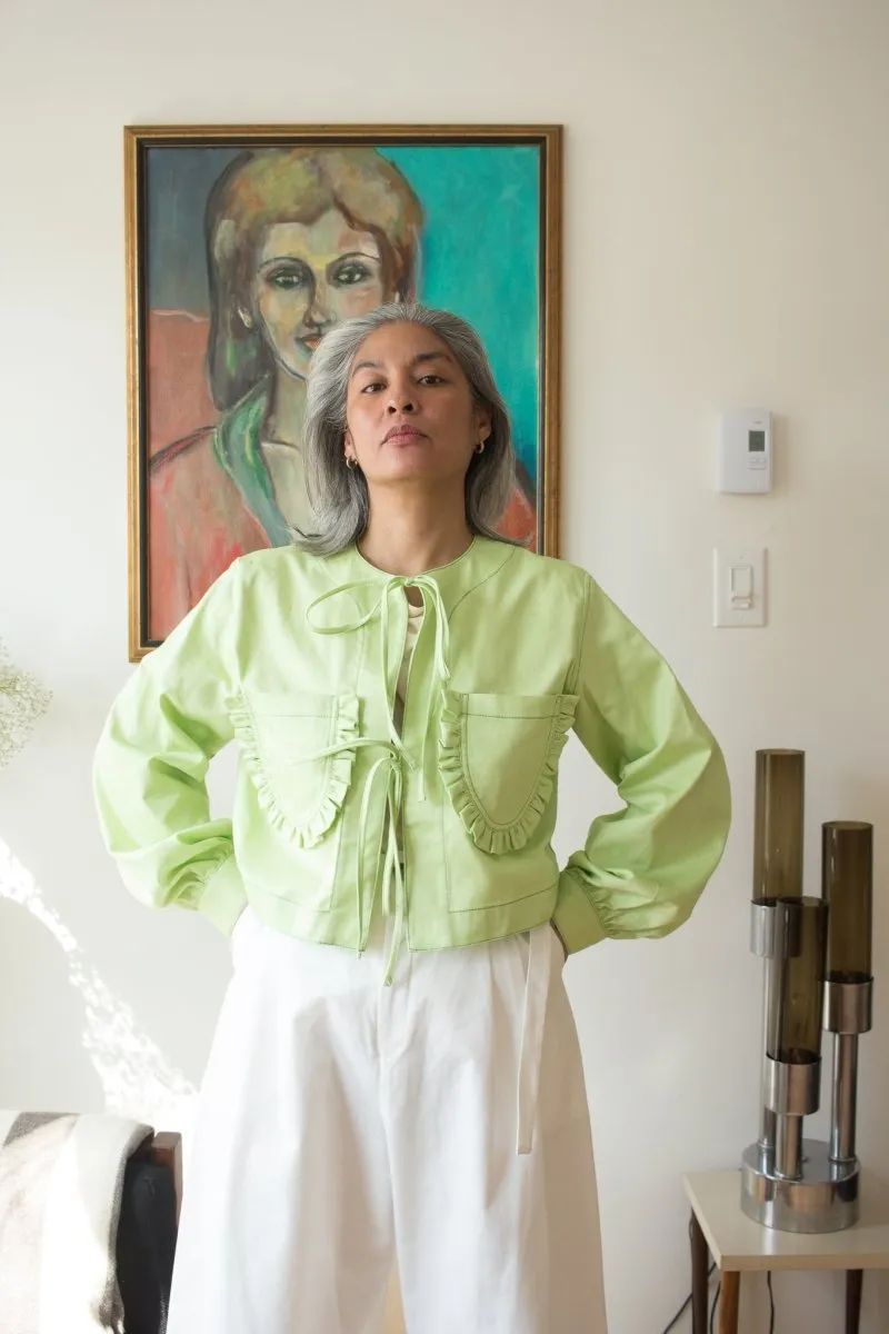 Eliza Faulkner Carrie Jacket (Pistachio Green Twill)