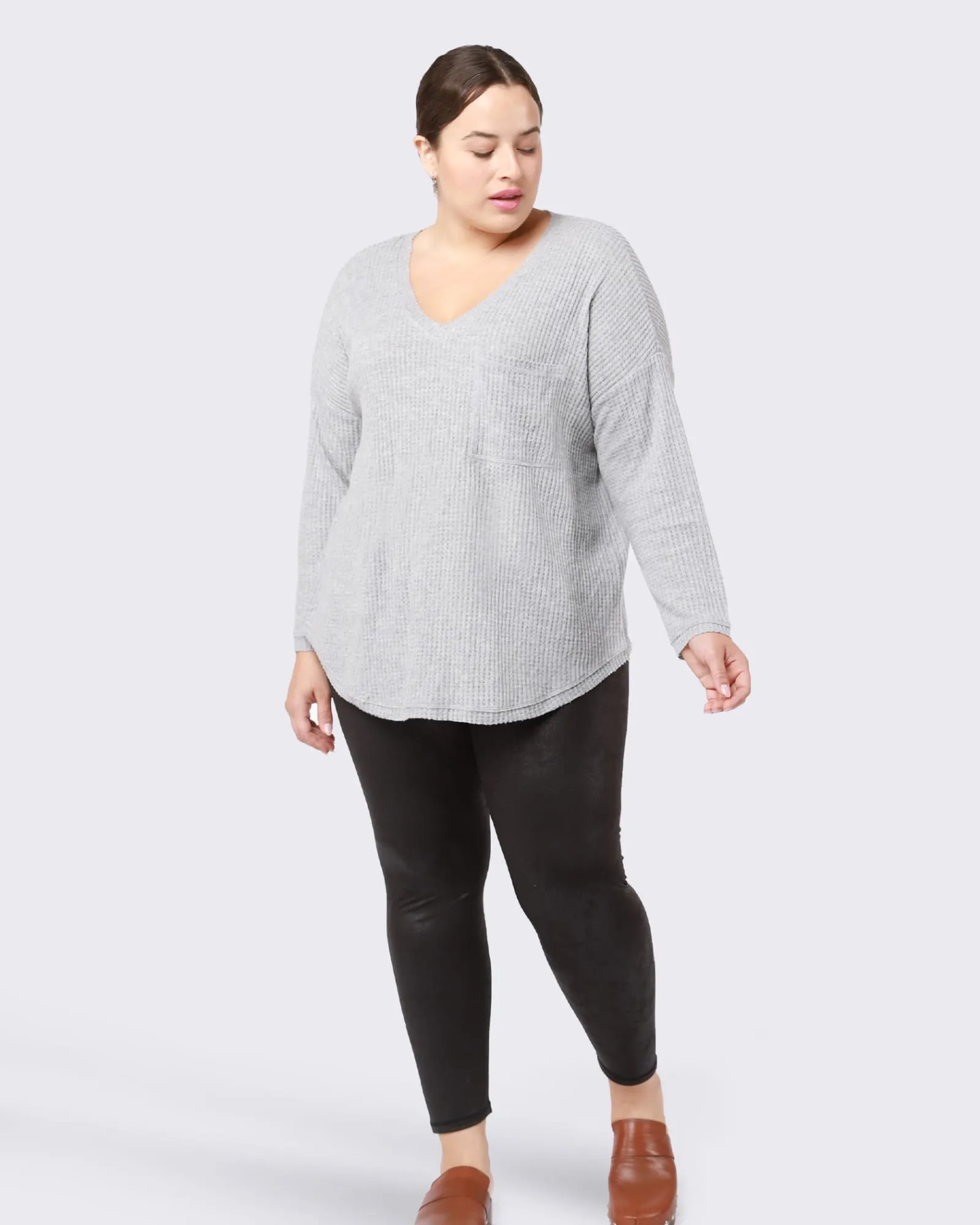 Ella Coated Biker Legging | Black