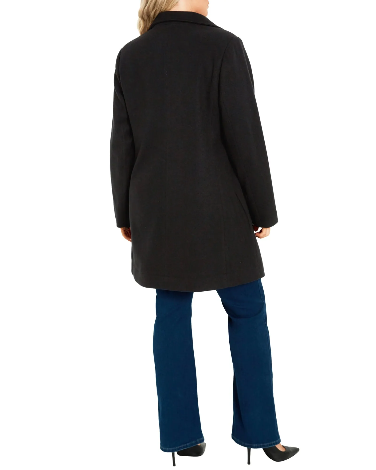 Elle Faux Wool Coat | Black