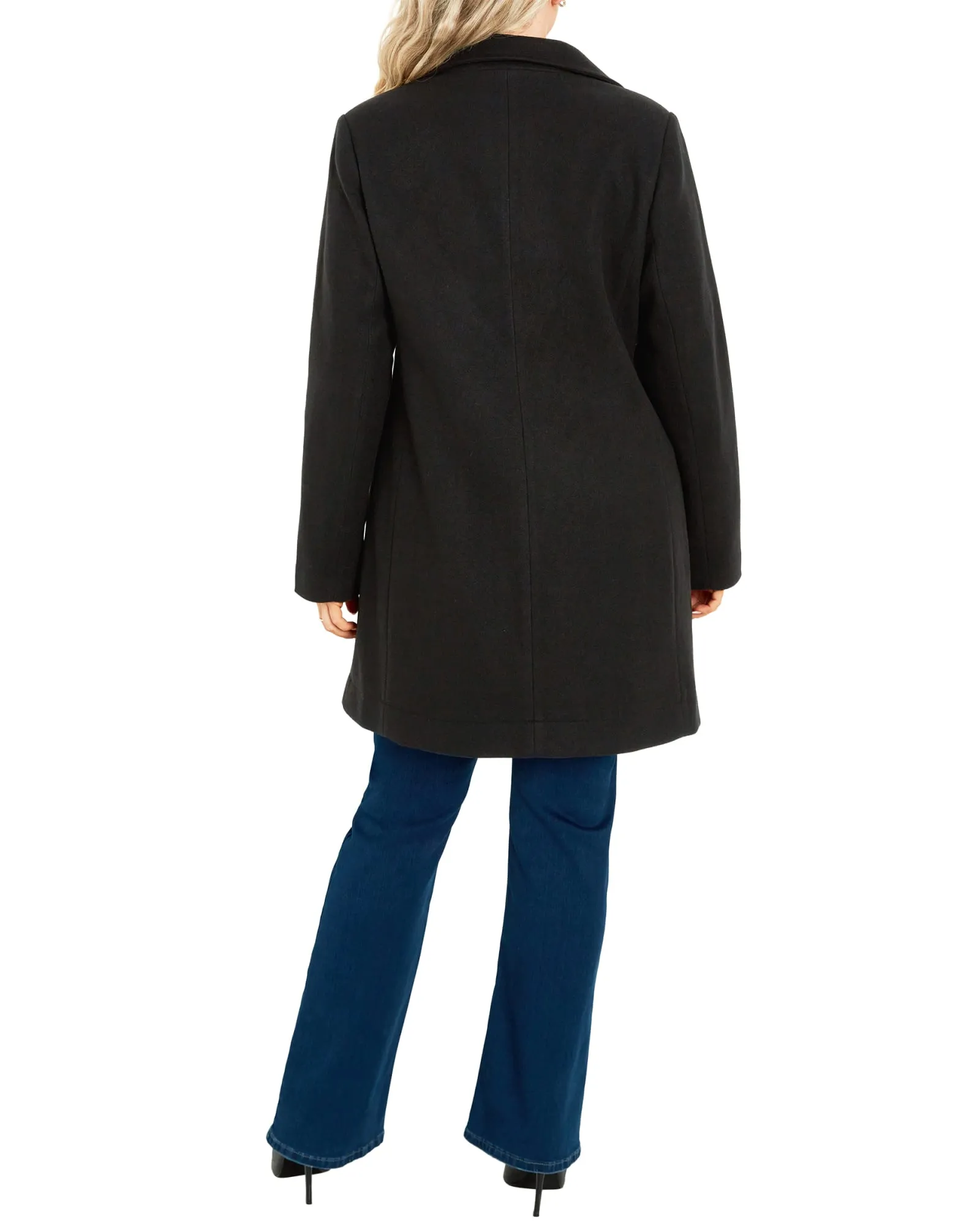 Elle Faux Wool Coat | Black