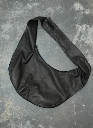 Embossed adjustable shoulder strap PU leather bag