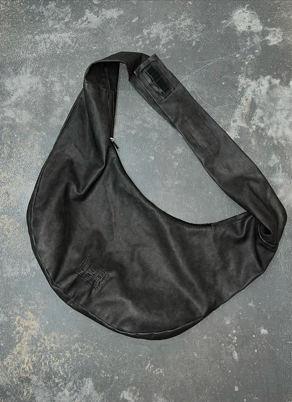 Embossed adjustable shoulder strap PU leather bag
