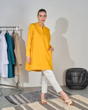 Embroidered design with back Gathered full embroidered stylish design Shirt 3357 - قميص