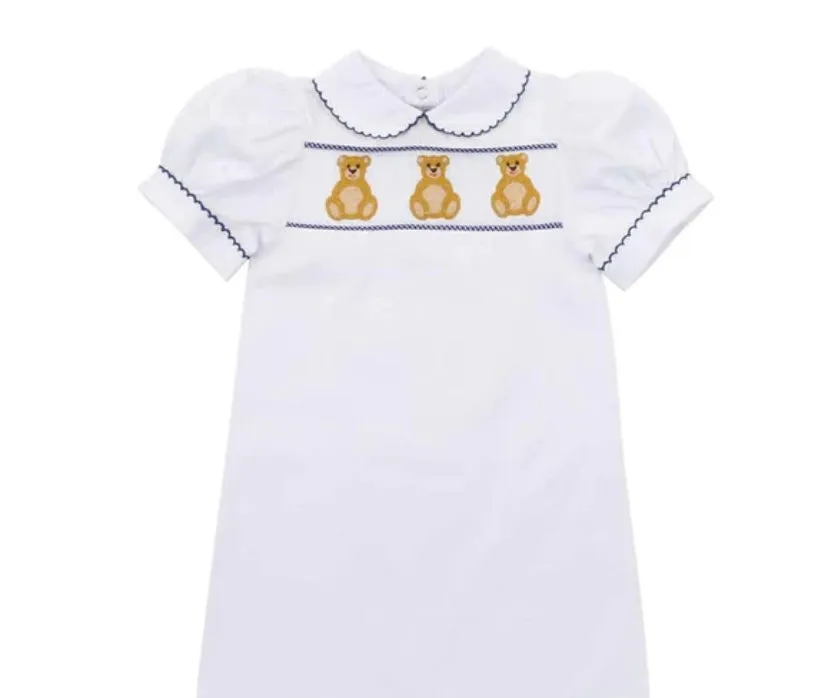 EMILY LACEY~ Smocked bear day gown