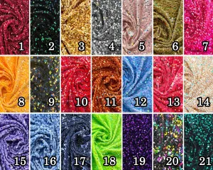 Emma Embroidery Sequins on Velvet Fabric | 2 Way Stretch