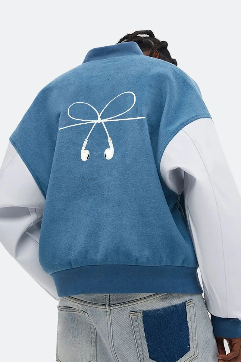 Emoji print trendy baseball uniform personality jacket
