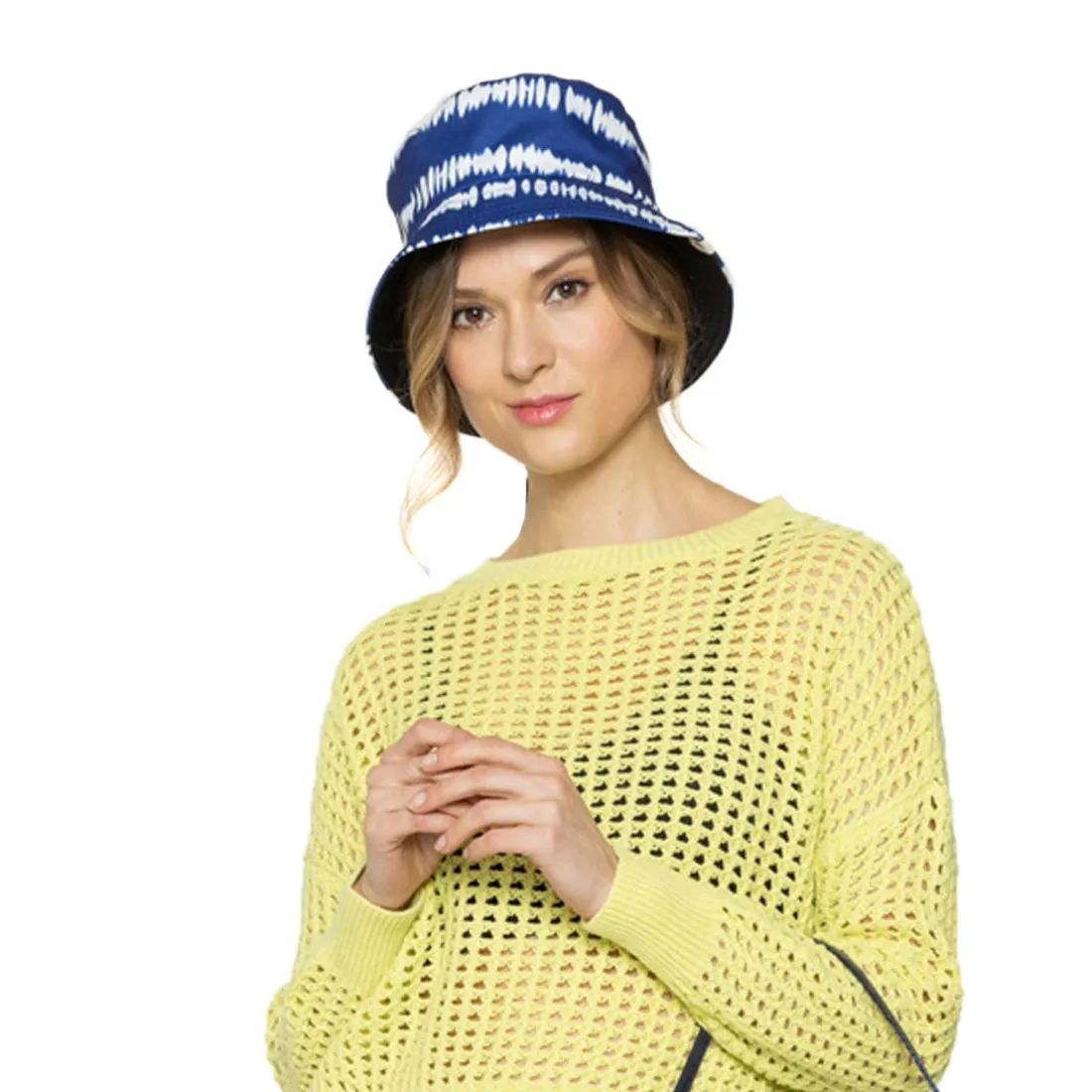 Empire Cove Tie Dye Stripes Bucket Hat Reversible Fisherman Cap Women Men Summer