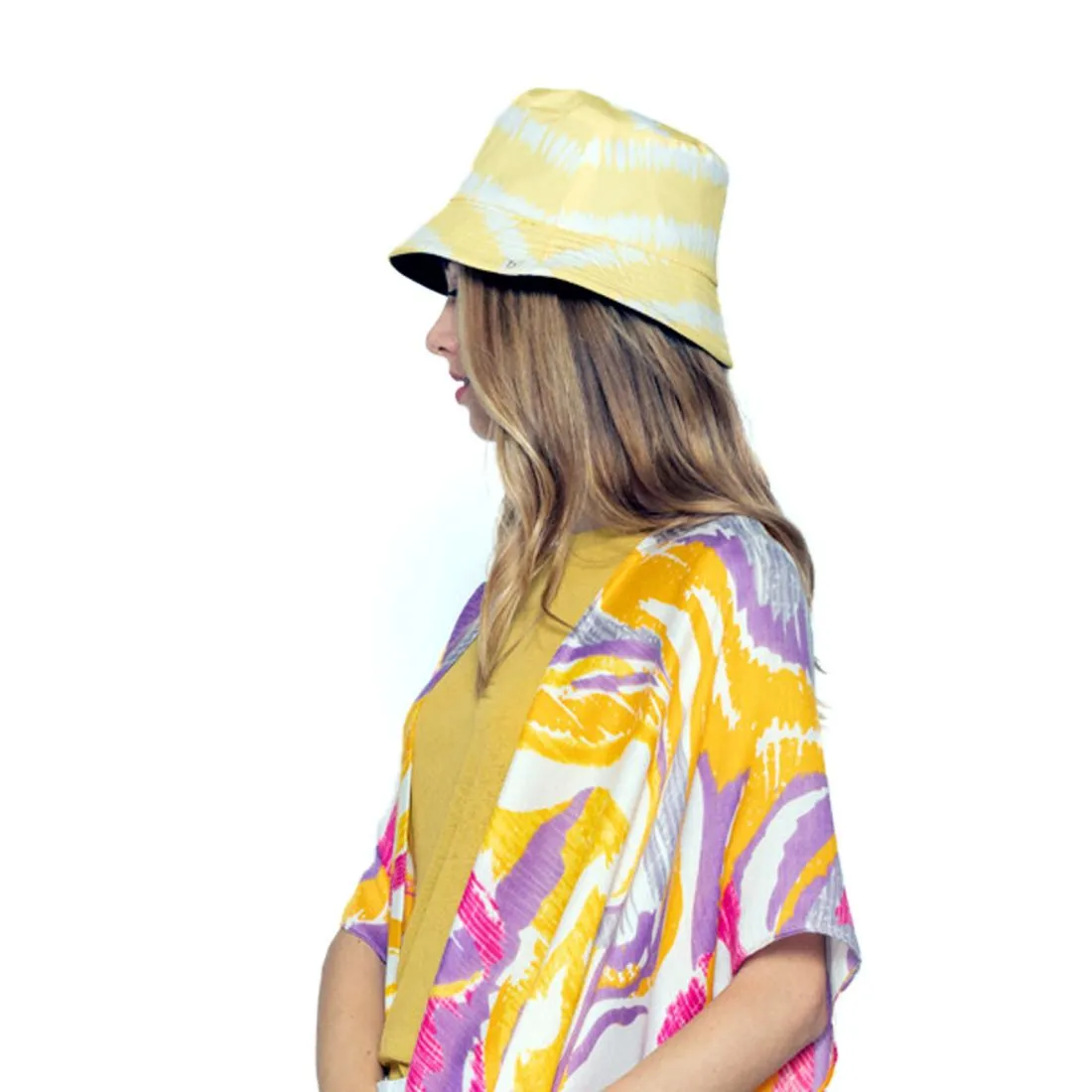 Empire Cove Tie Dye Stripes Bucket Hat Reversible Fisherman Cap Women Men Summer