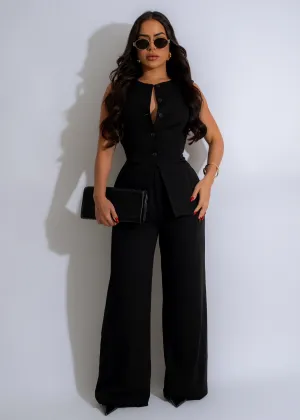 Empire Of Sophistication Pant Set Black