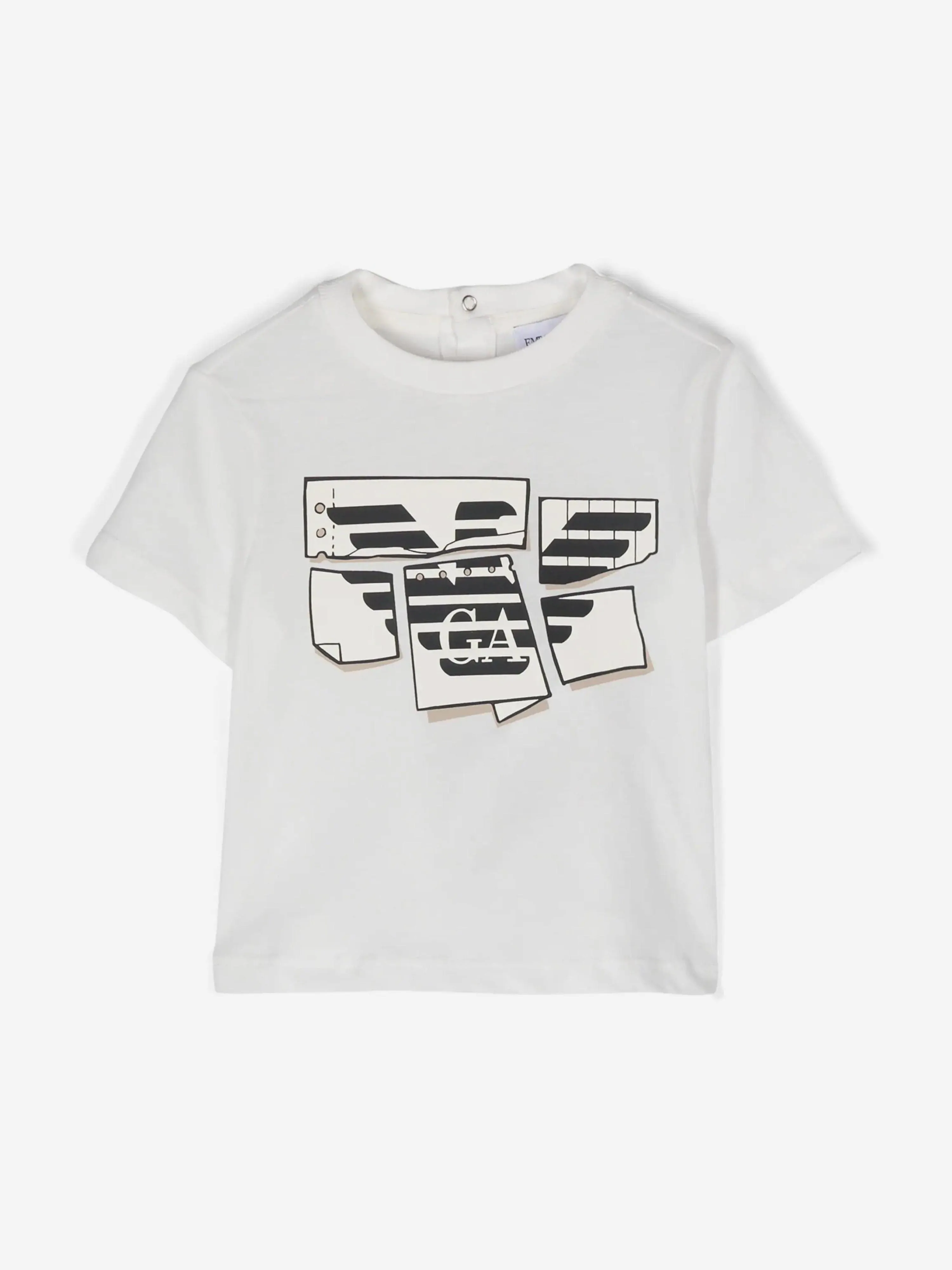 Emporio Armani Baby Boys 2 Pack T-Shirts Set in White