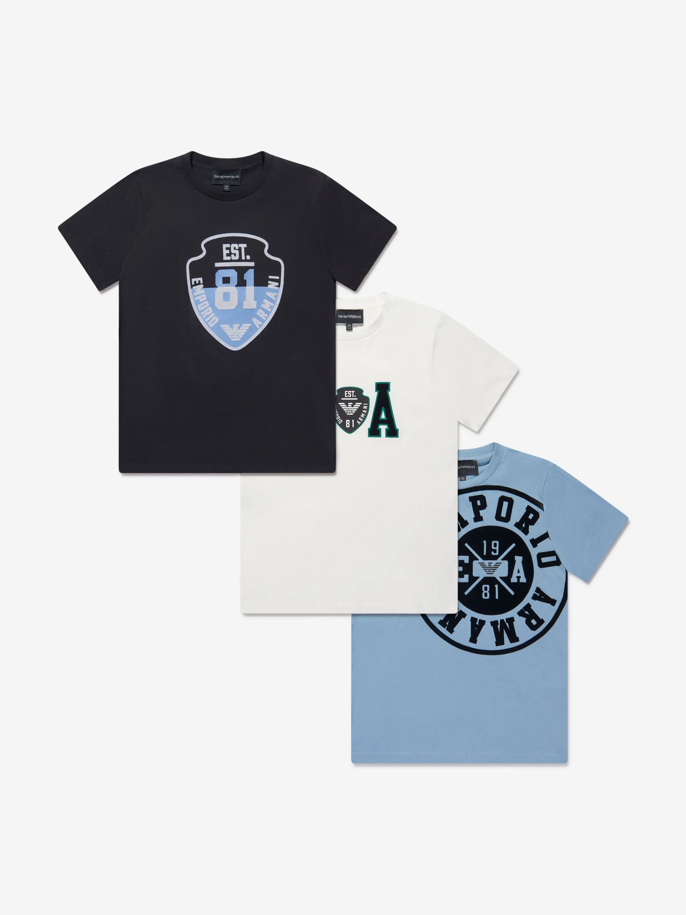 Emporio Armani Boys Pack Of 3 T-Shirt Set