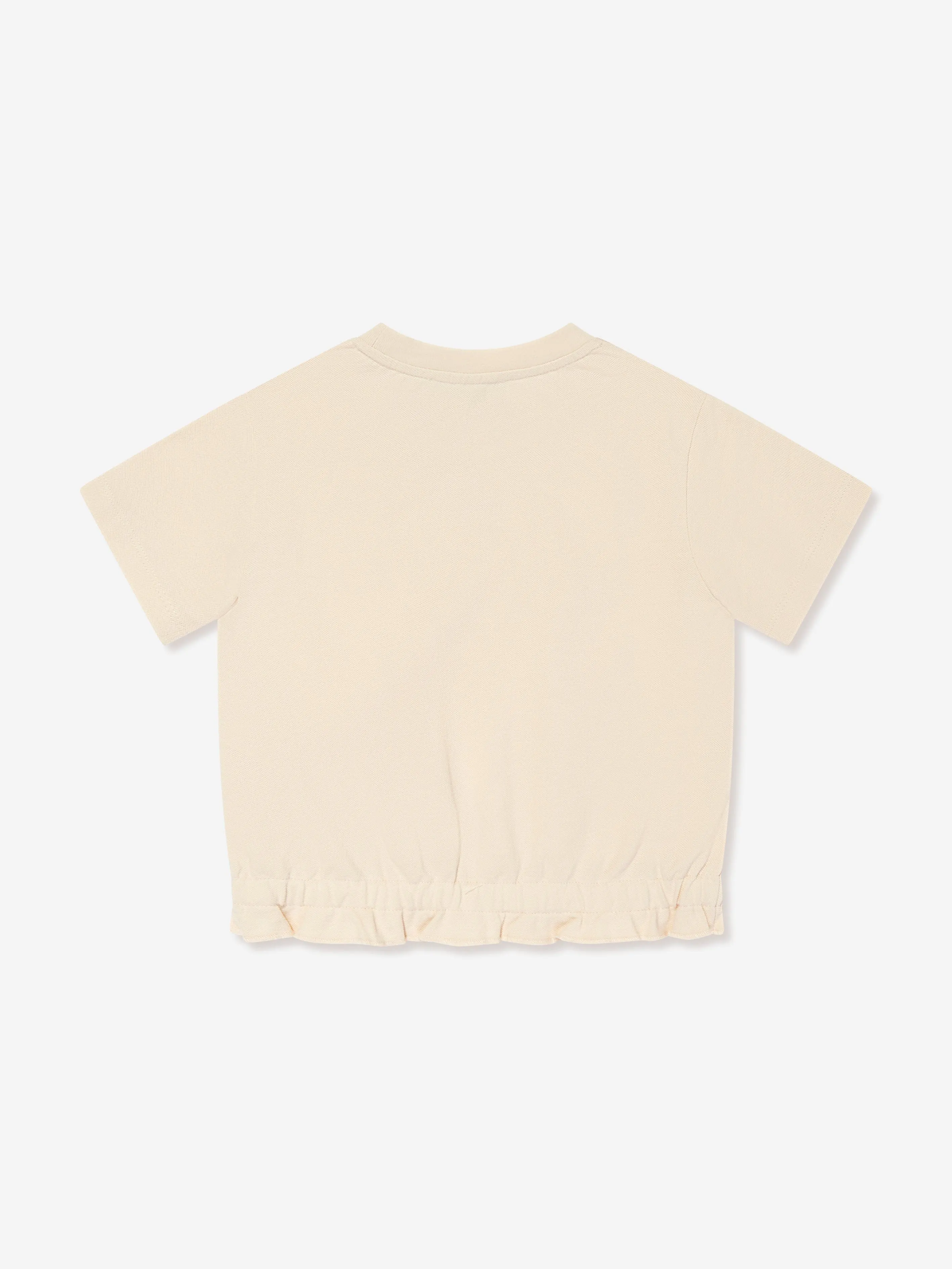 Emporio Armani Girls Pocket T-Shirt in Beige