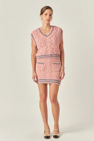 English Factory - Chenille Contrast Vest
