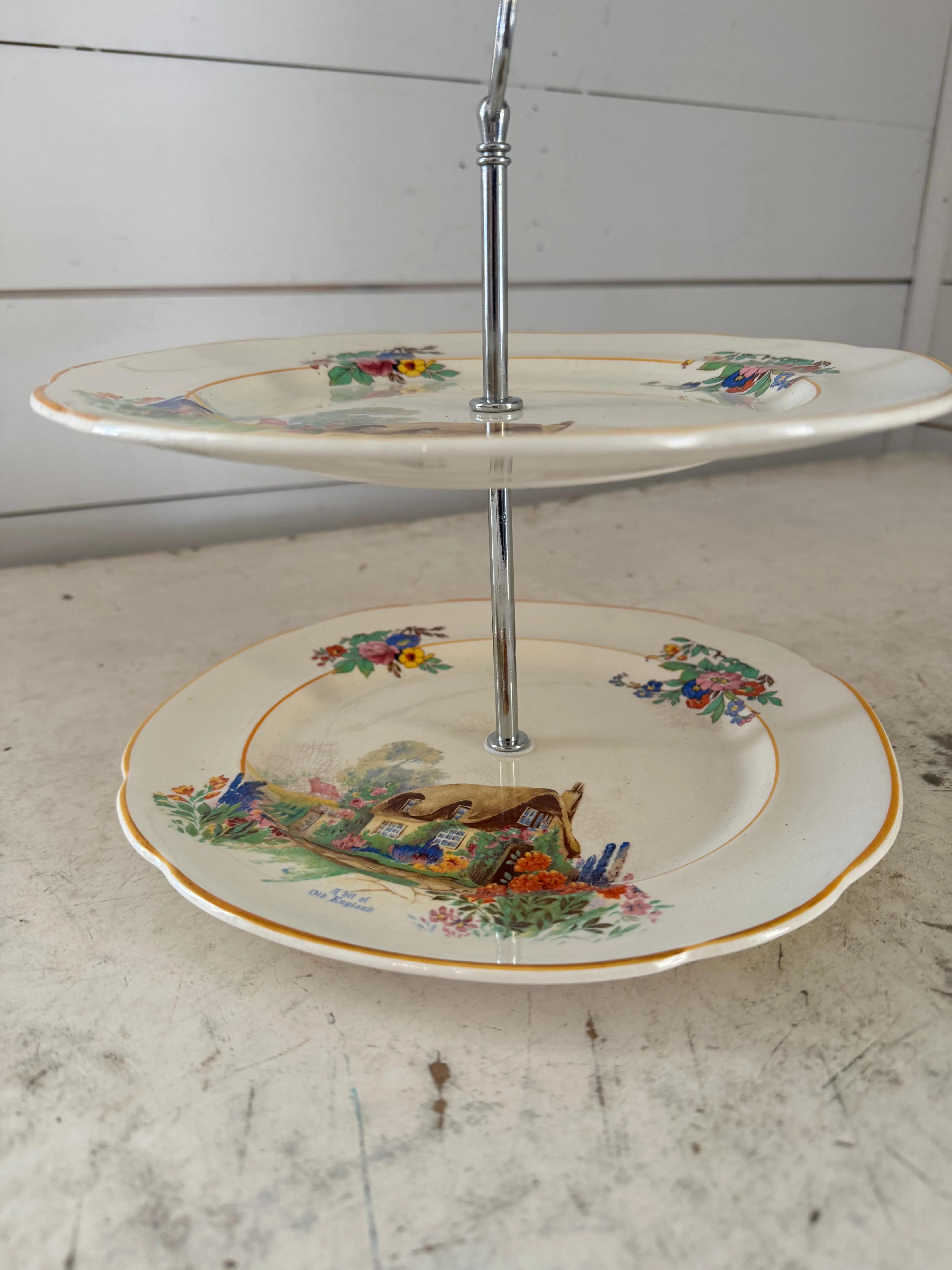 English Tiered Tray - will come unassembled for shipping