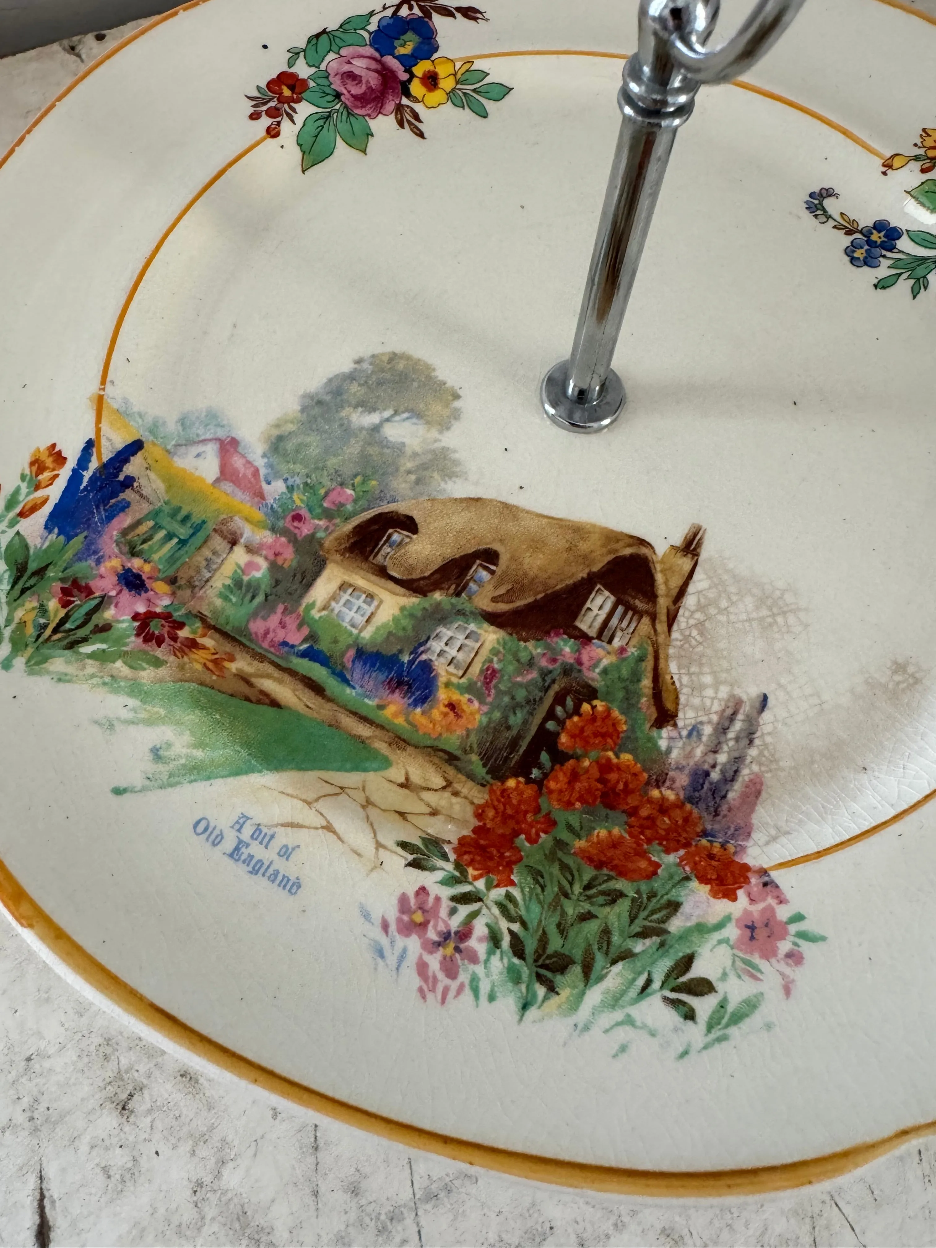 English Tiered Tray - will come unassembled for shipping