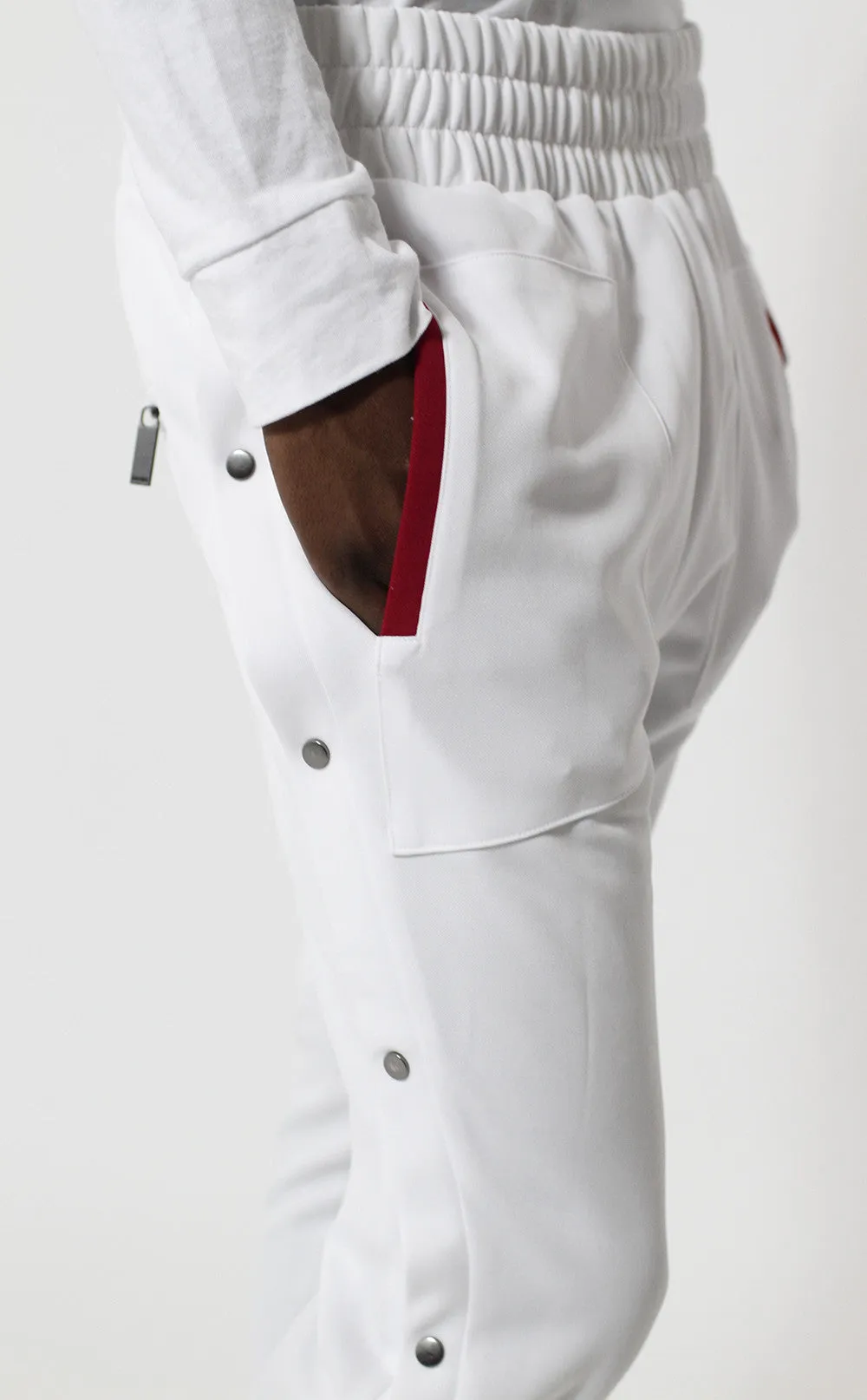 Entree LS Olympic Warm Up Tear Away White Jogger