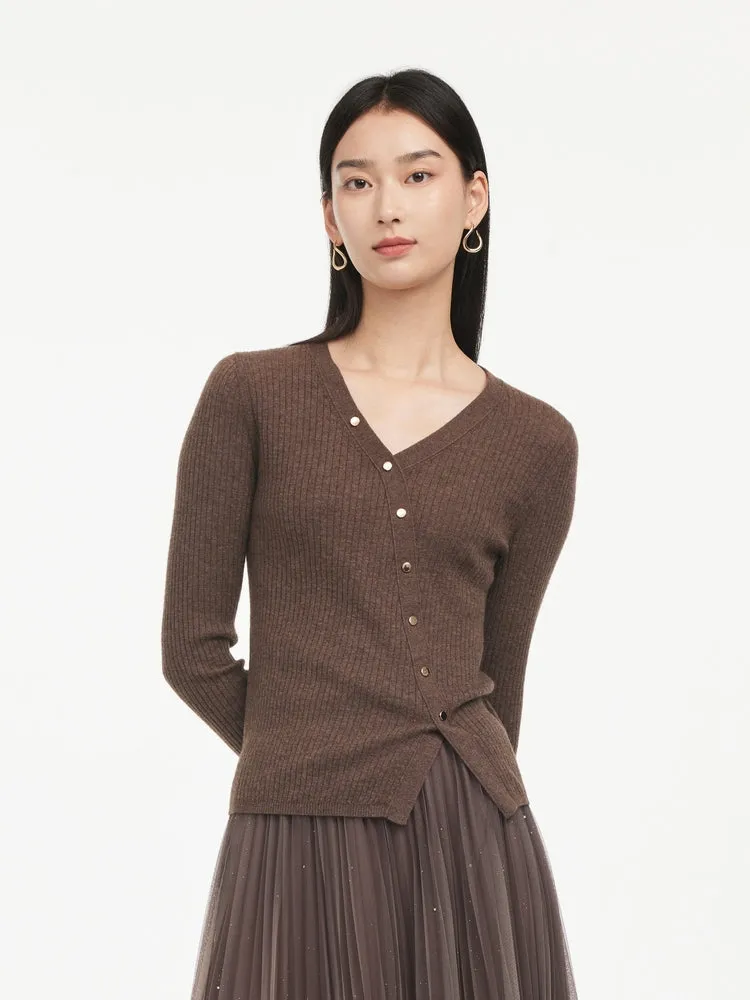 EP YAYING Front Wrapped Knit  Top