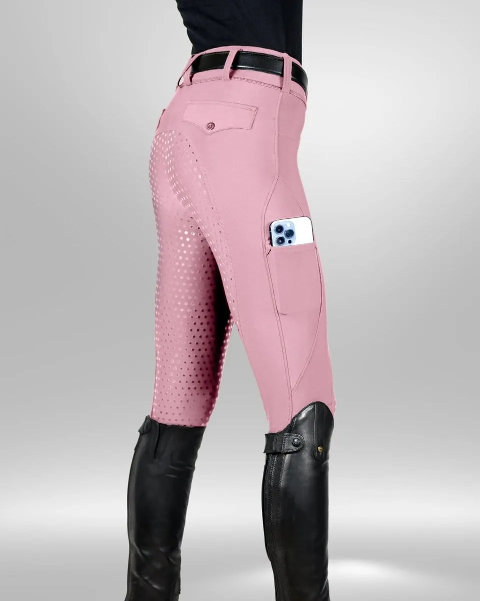 Equestly- Lux GripTEQ Riding Pants (Pink)