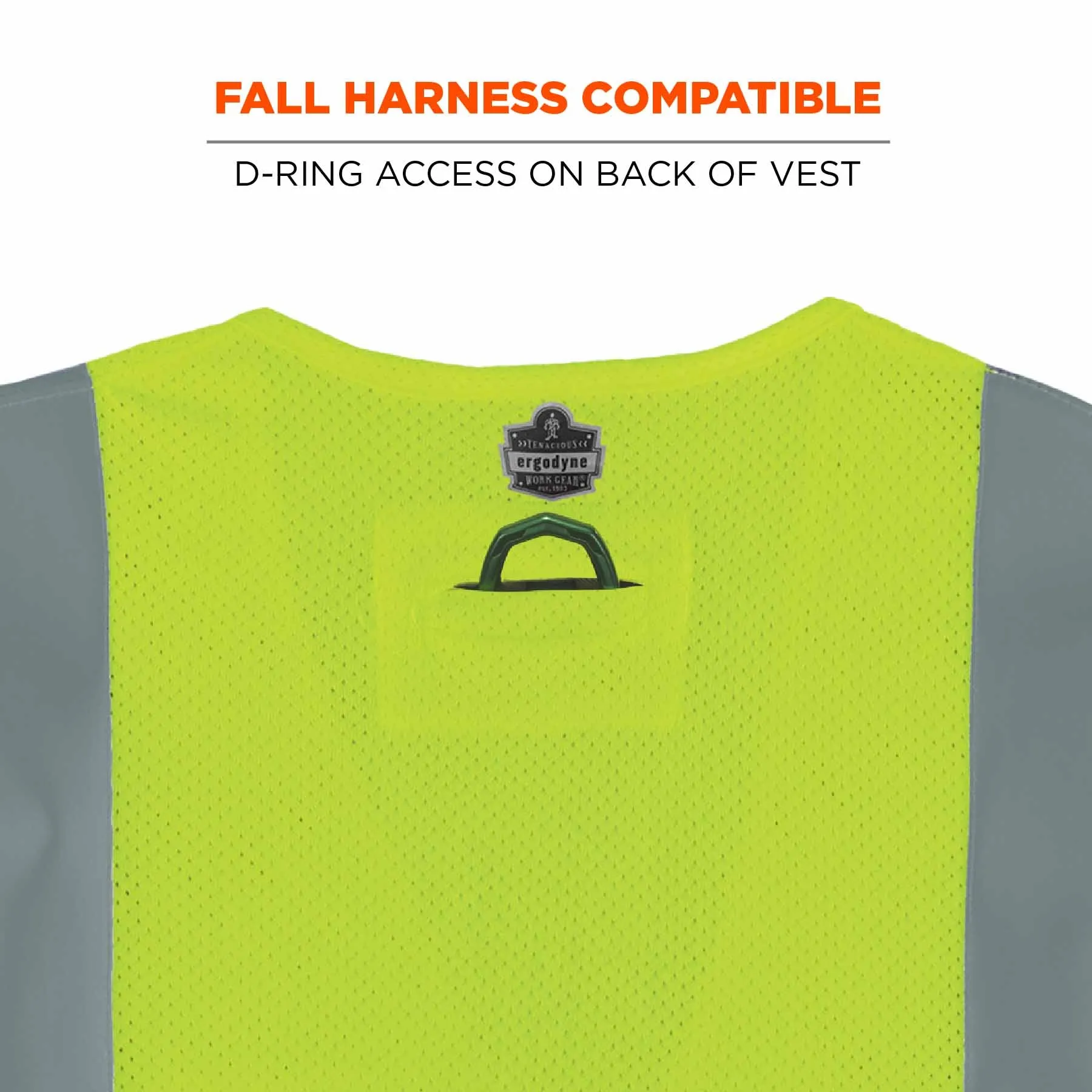 Ergodyne 21867 8263FRHL 2XL/3XL Lime Class 2 FR Safety Vest - H L - Economy