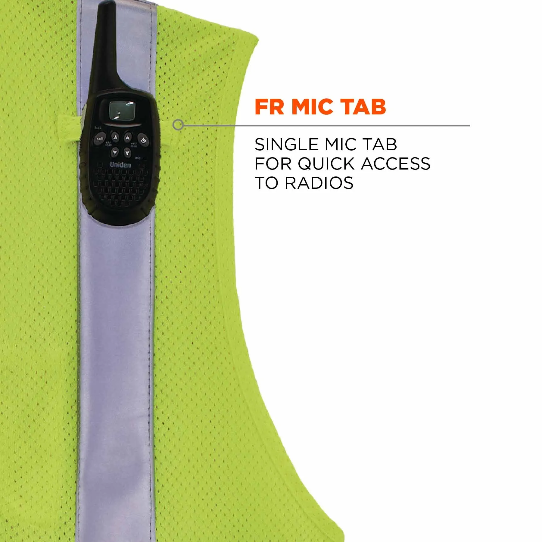 Ergodyne 21867 8263FRHL 2XL/3XL Lime Class 2 FR Safety Vest - H L - Economy