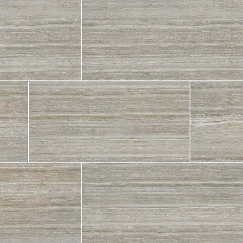 Essentials Ceramic Tile Collection Charisma Silver - 12"x24"
