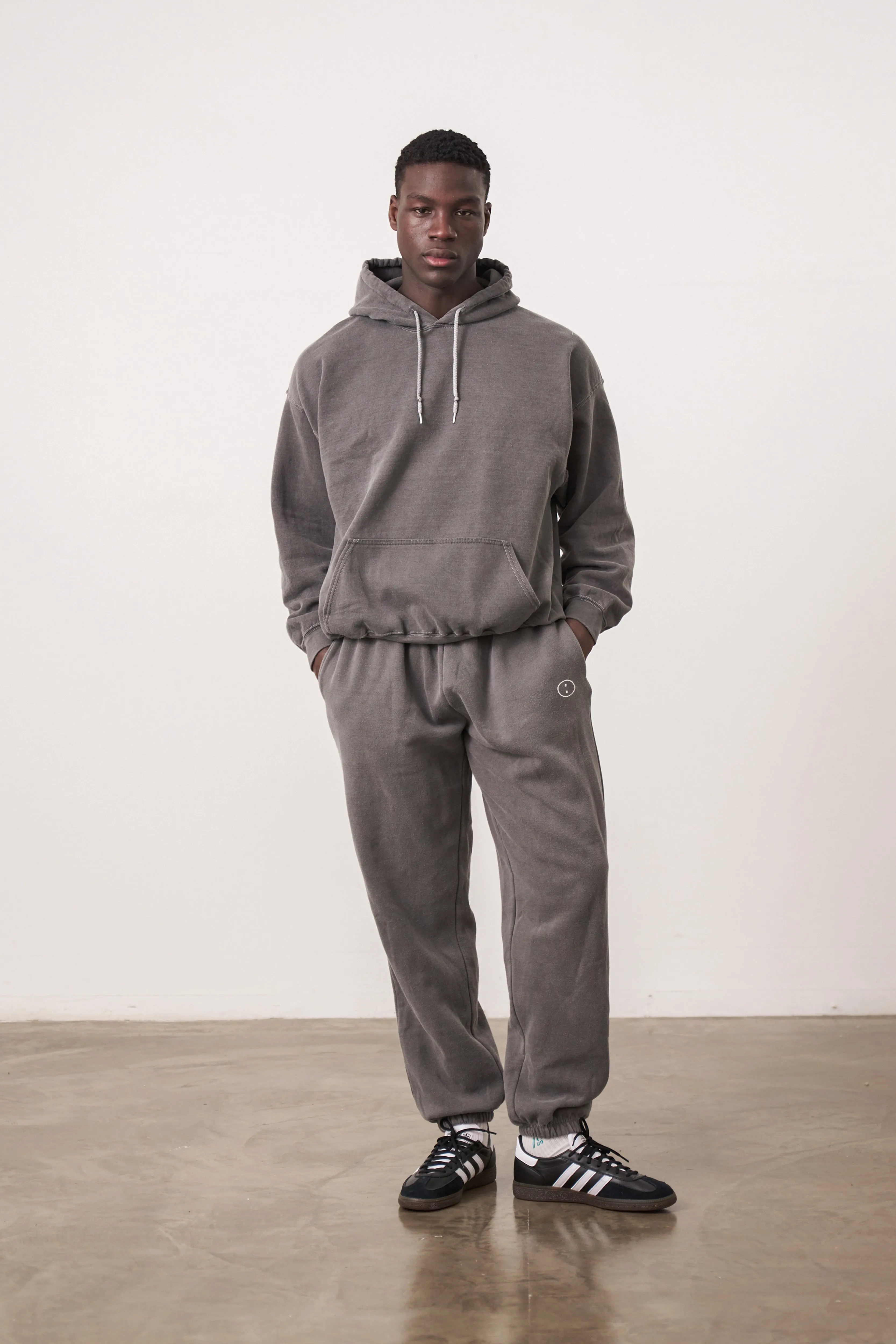 Essentials Vintage Washed Hoodie - Charcoal