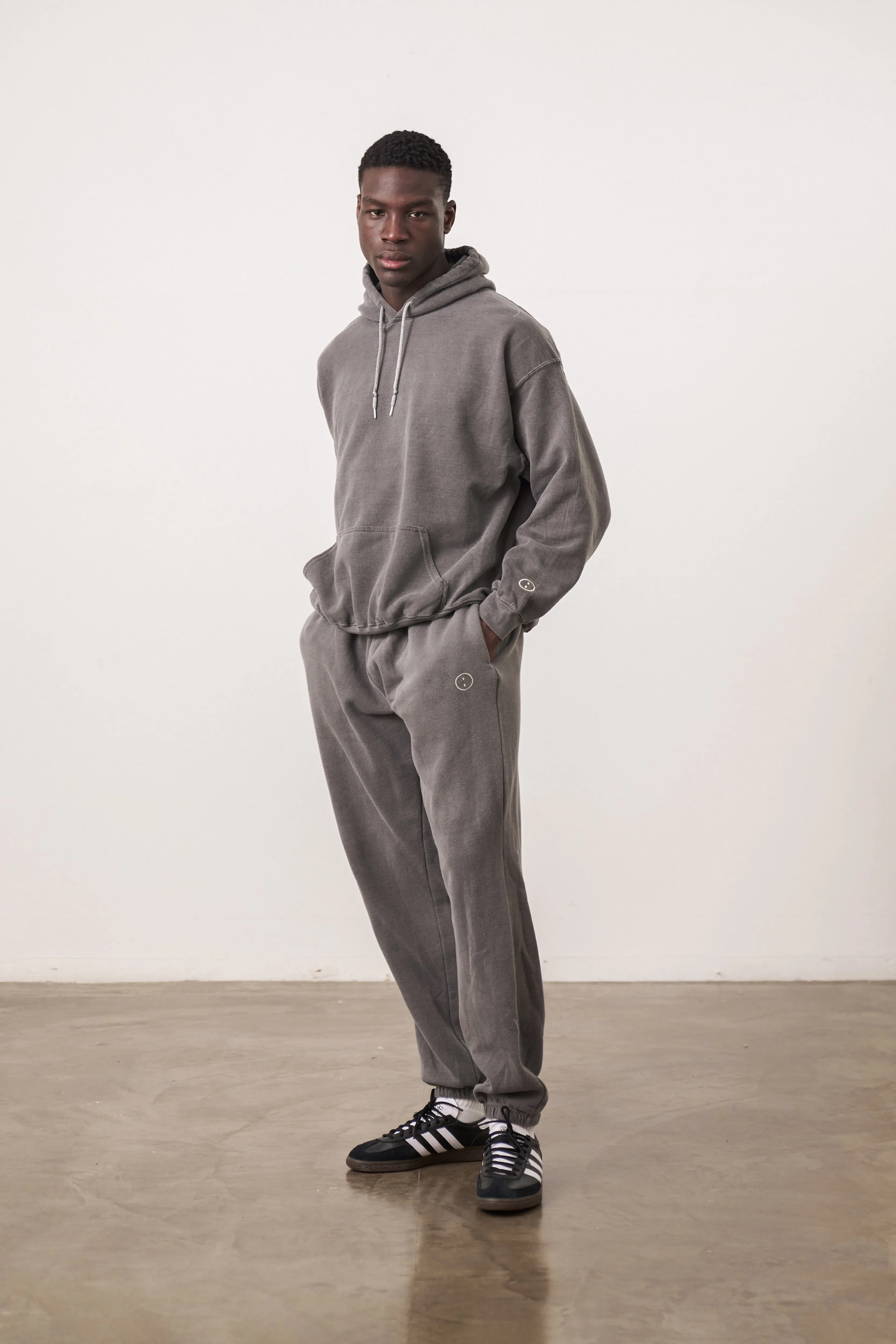 Essentials Vintage Washed Hoodie - Charcoal