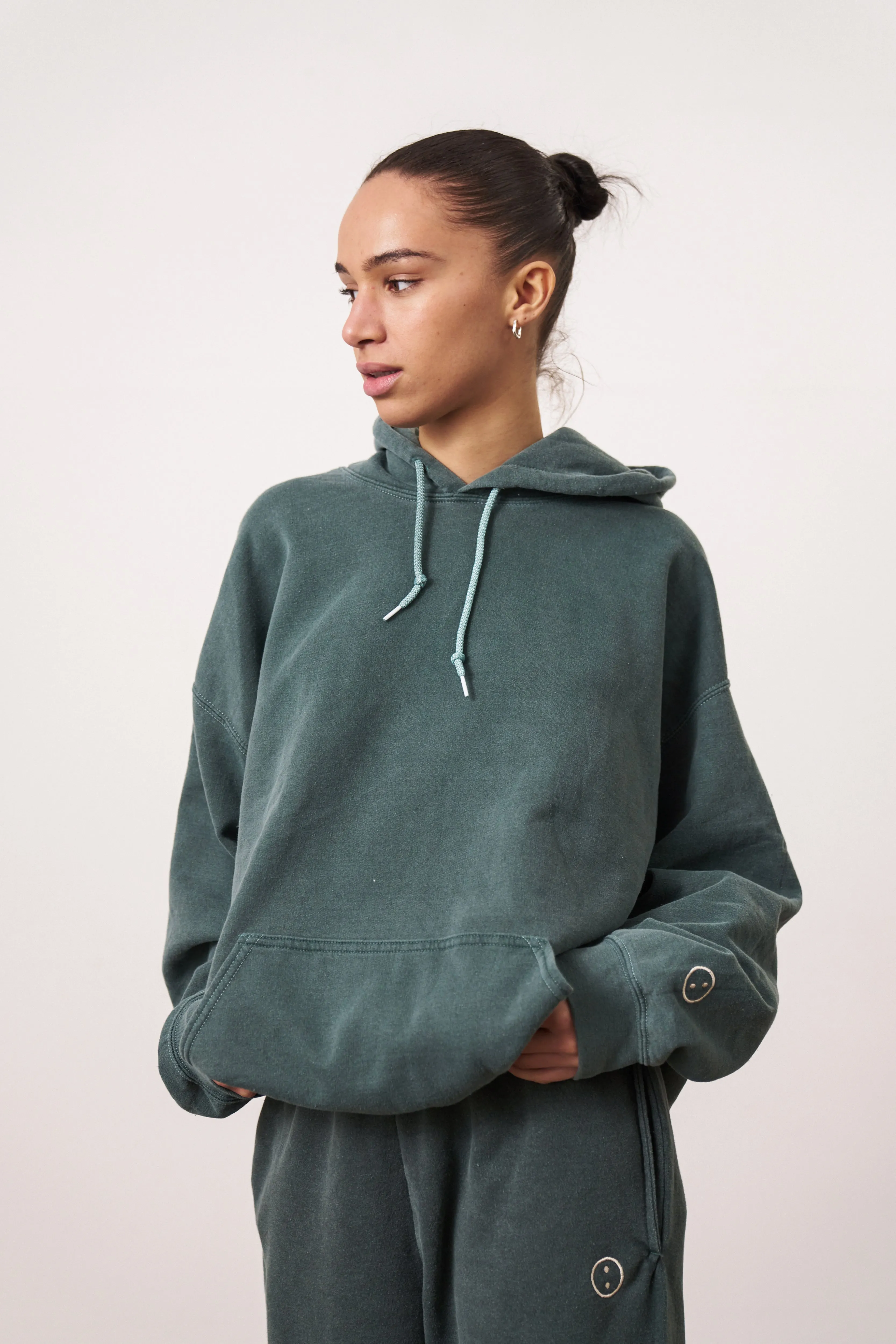 Essentials Vintage Washed Hoodie - Forest