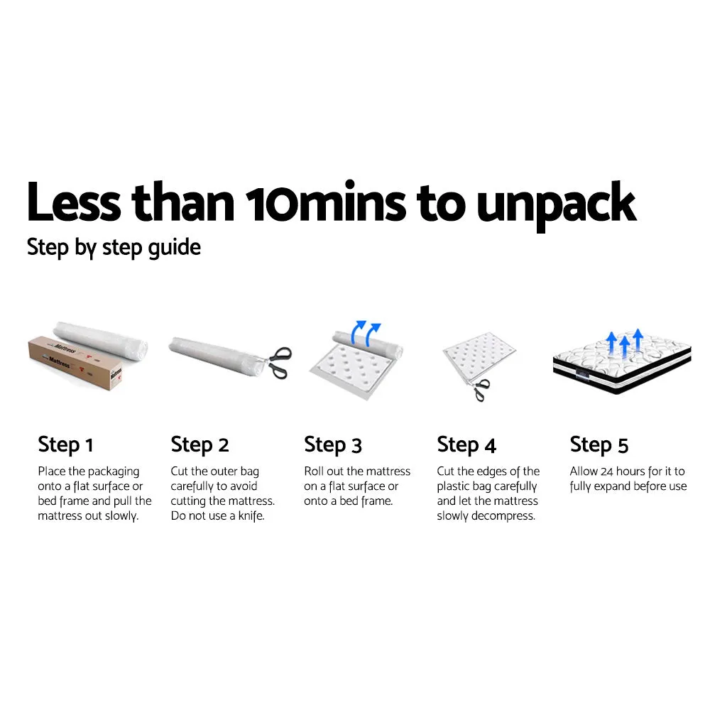 Eve Euro Top Pocket Spring Mattress 34cm Thick - Double
