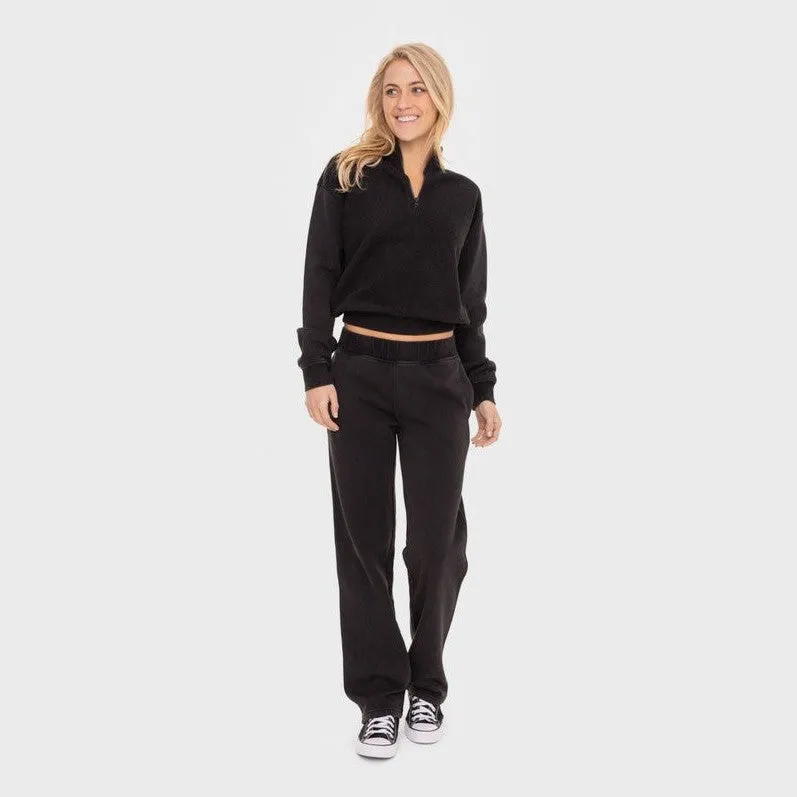 Everly Fleece Pants in Black