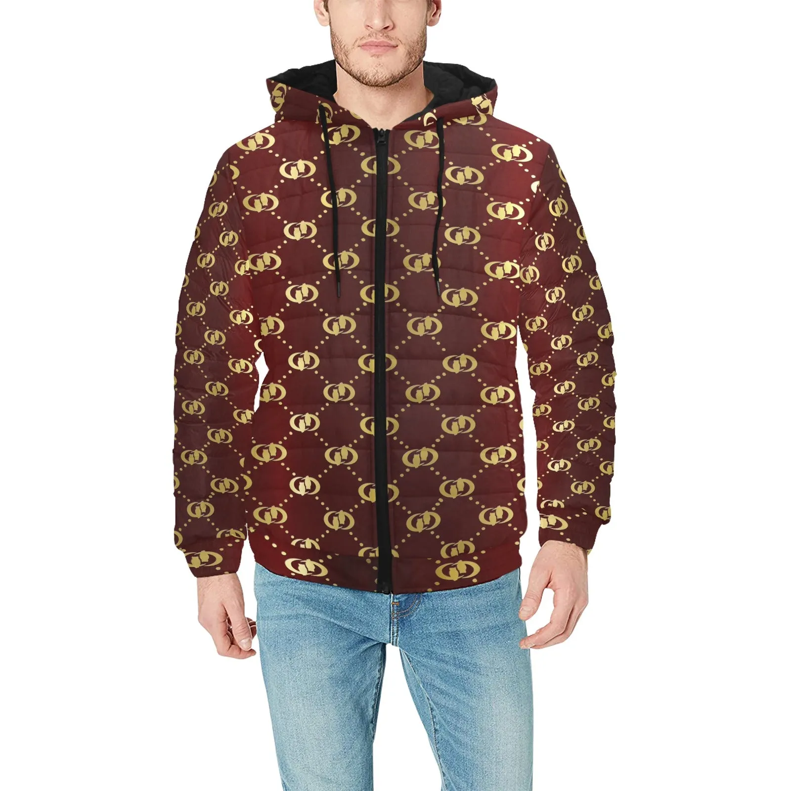 EXCELLENCE Men's Padded Hooded Jacket