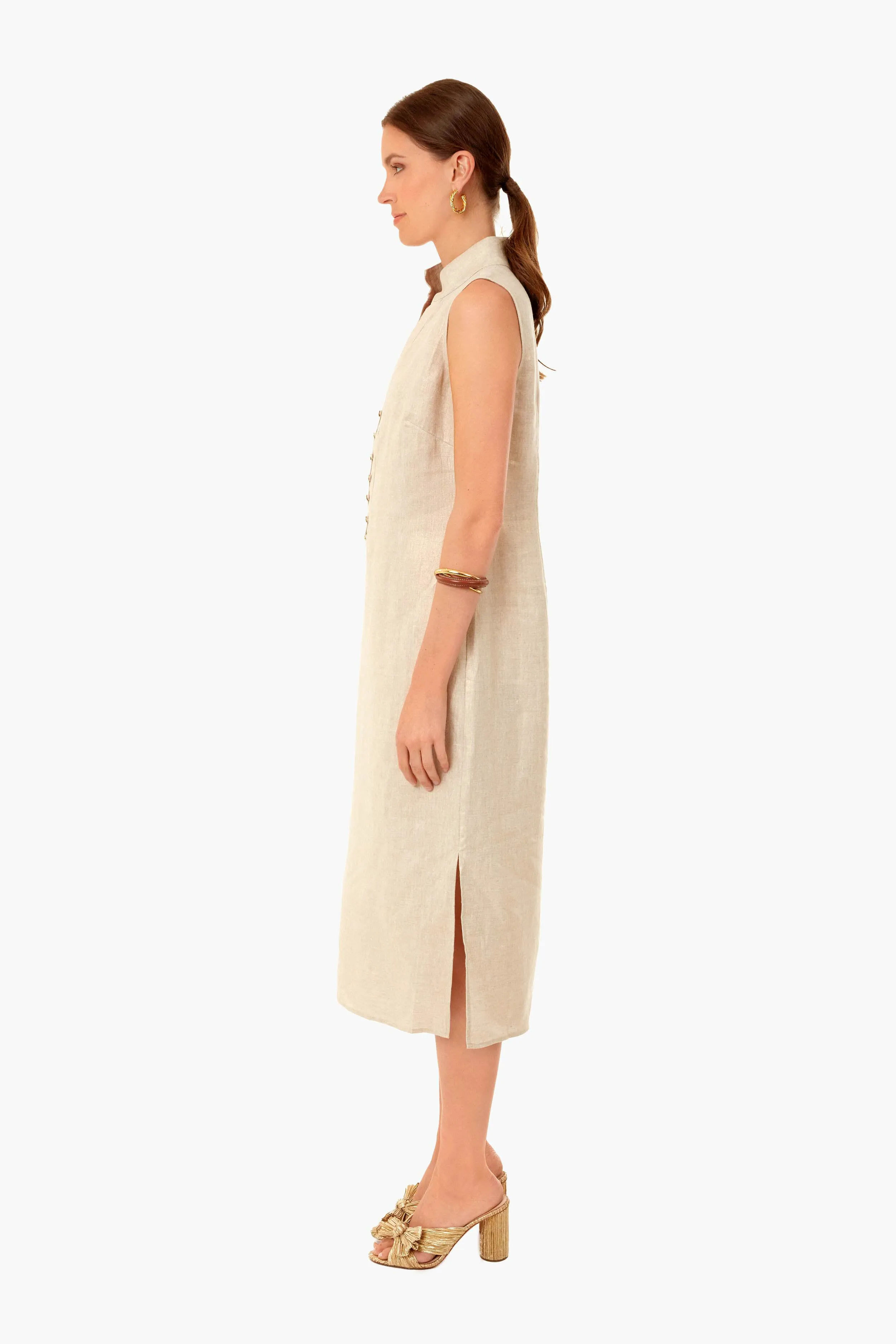 Exclusive Gold Sleeveless Tunic Dress